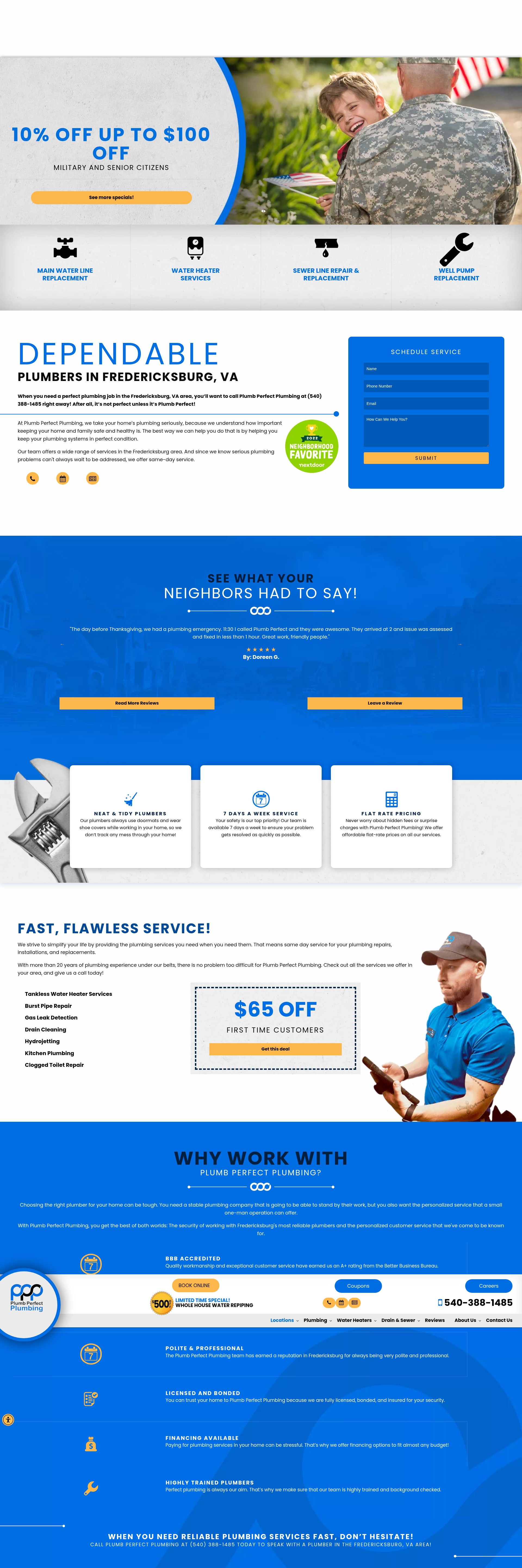 Screenshot of www.plumbperfectva.com