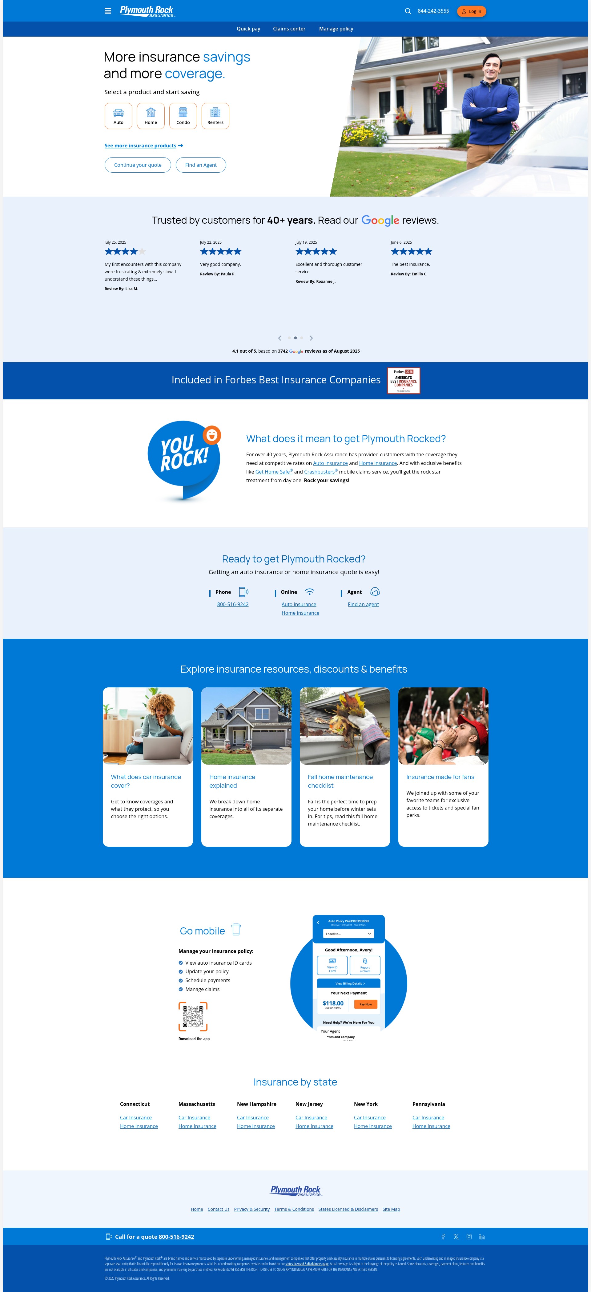 Screenshot of www.plymouthrock.com