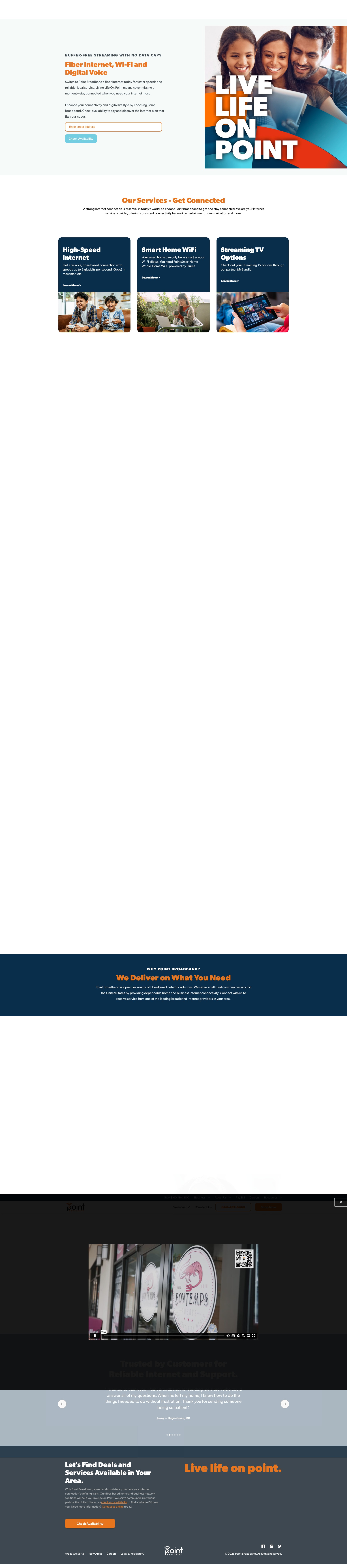 Screenshot of www.point-broadband.com