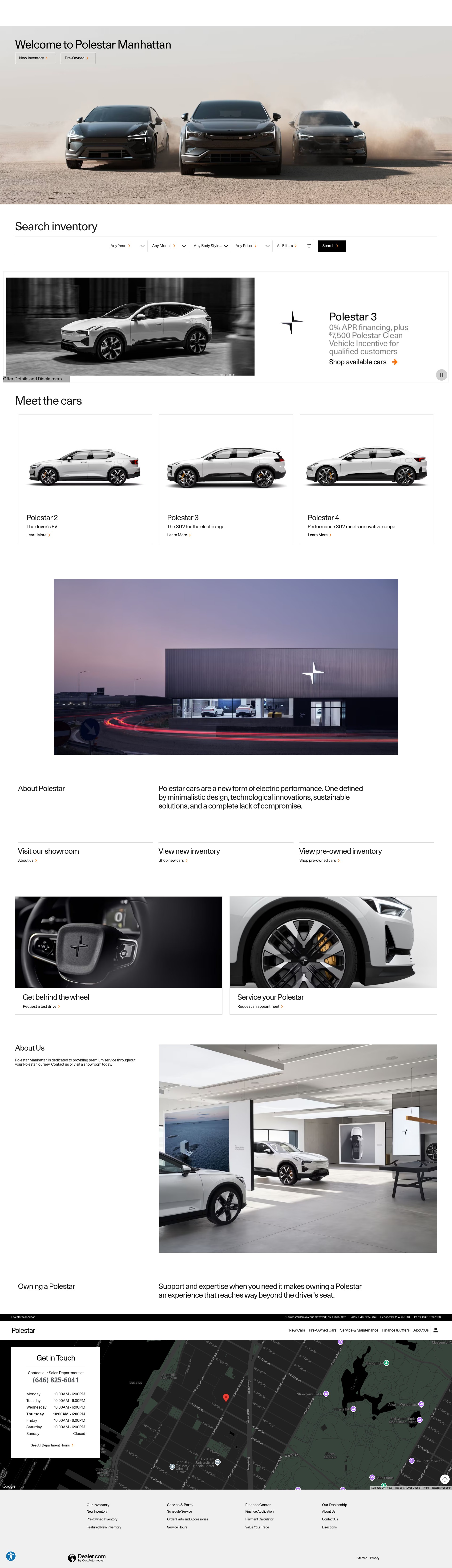 Screenshot of www.polestarmanhattan.com