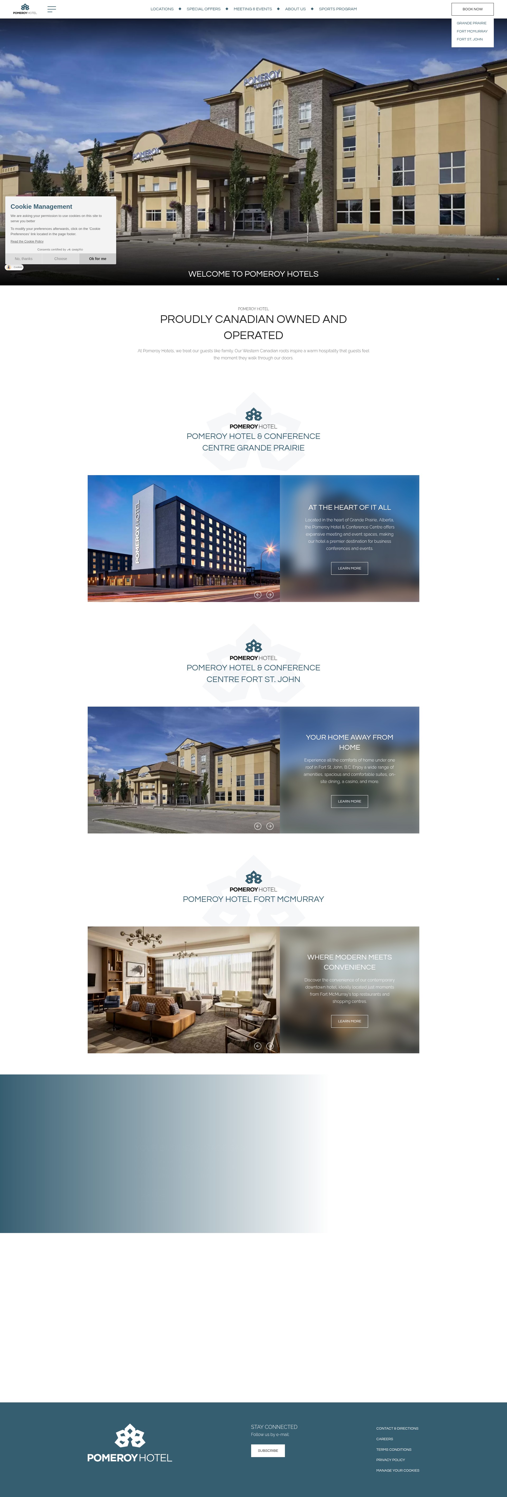 Screenshot of www.pomeroyhotel.com
