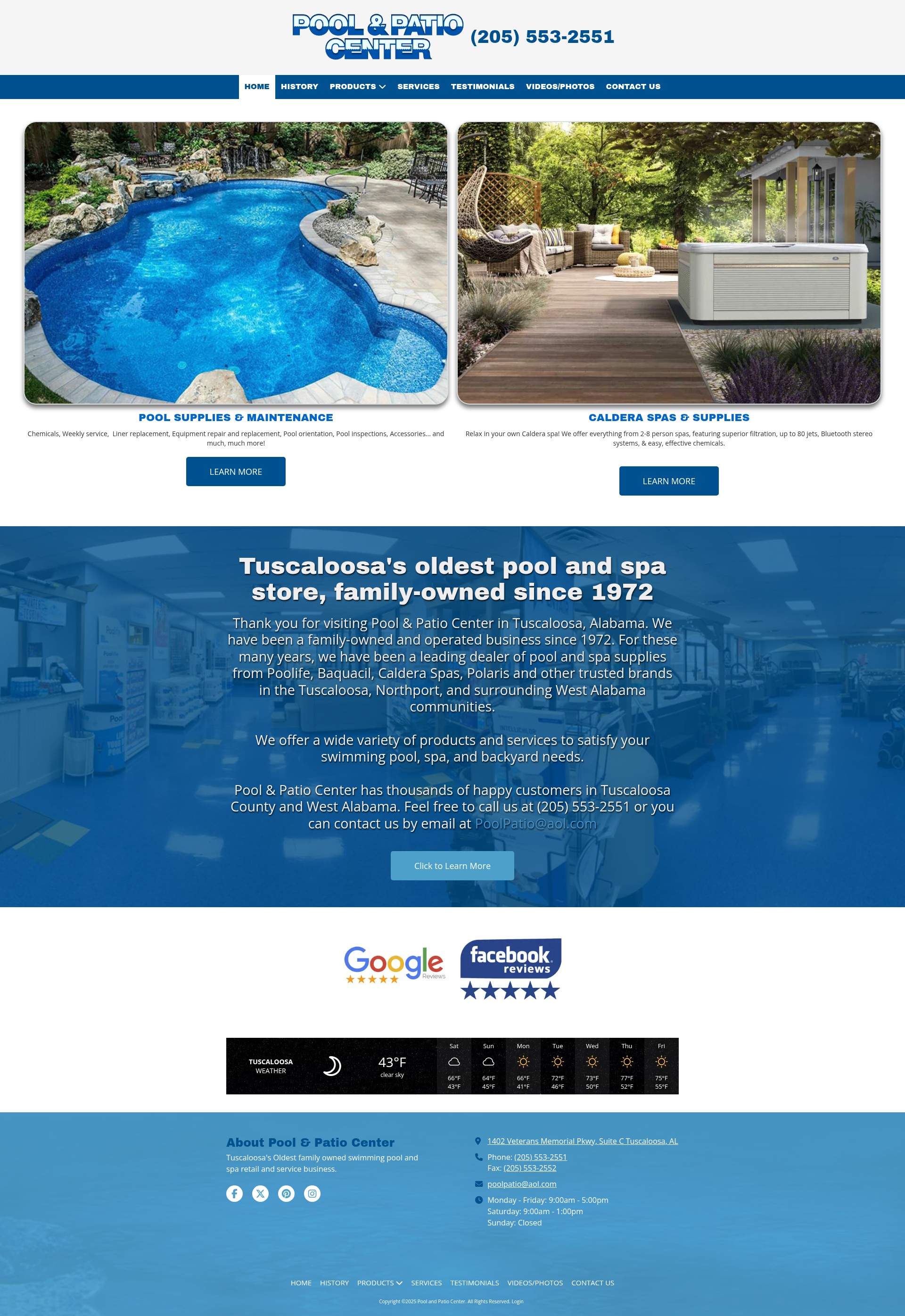 Screenshot of www.poolpatiocenter.com