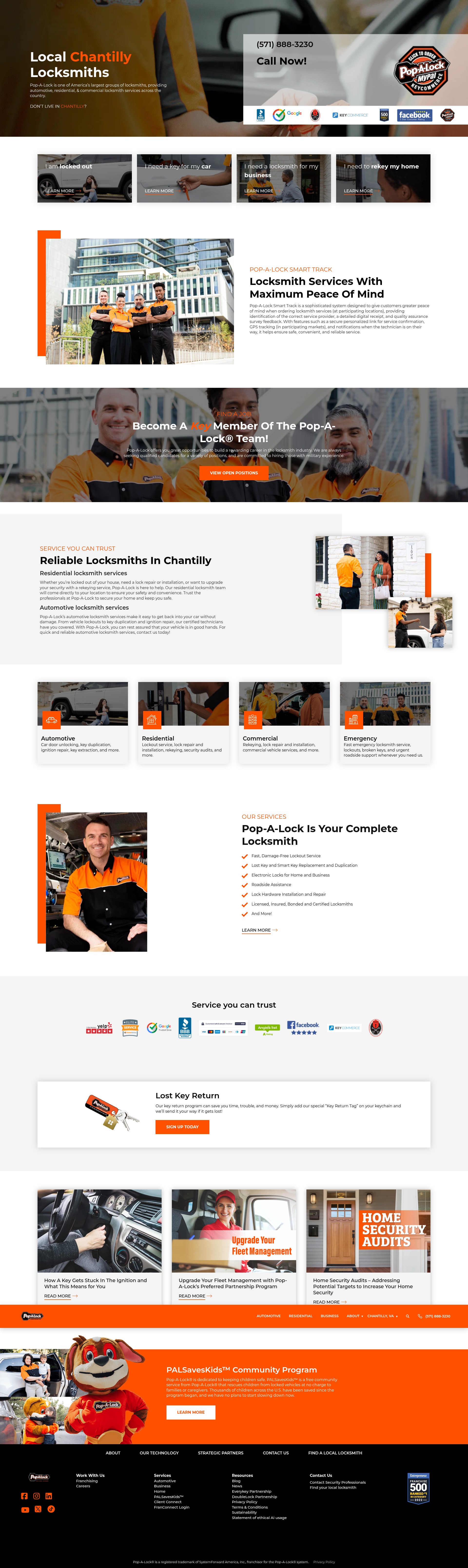 Screenshot of www.popalock.com