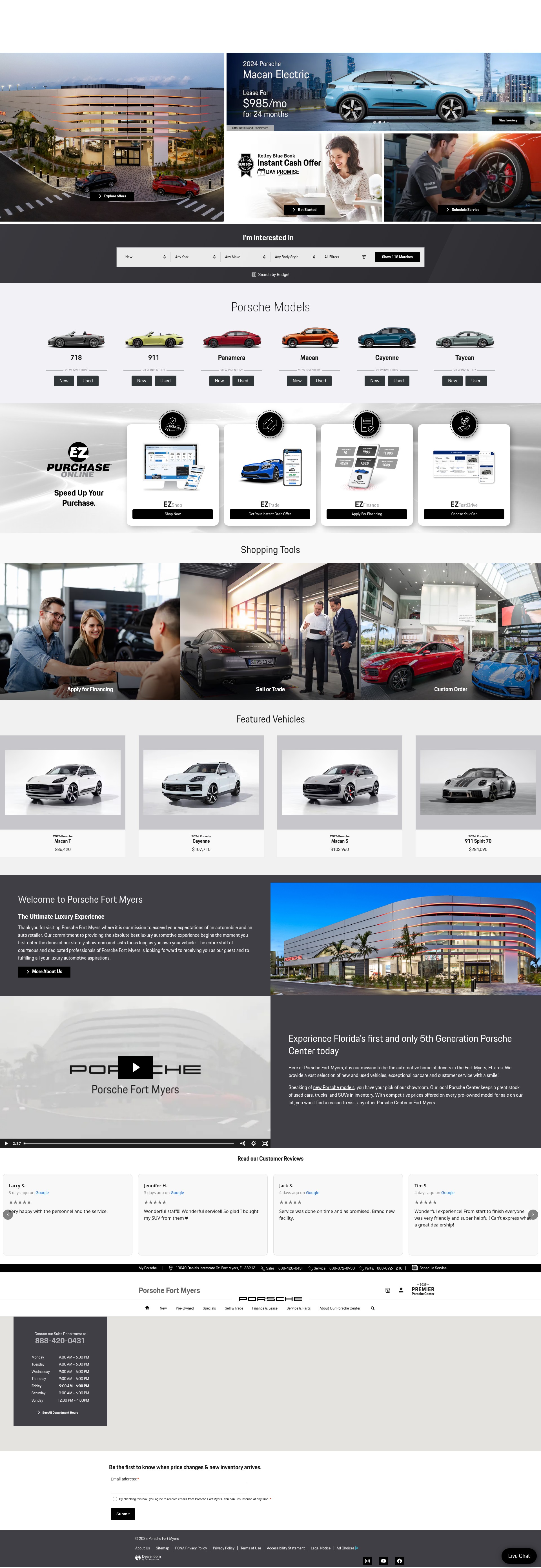 Screenshot of www.porschefortmyers.com