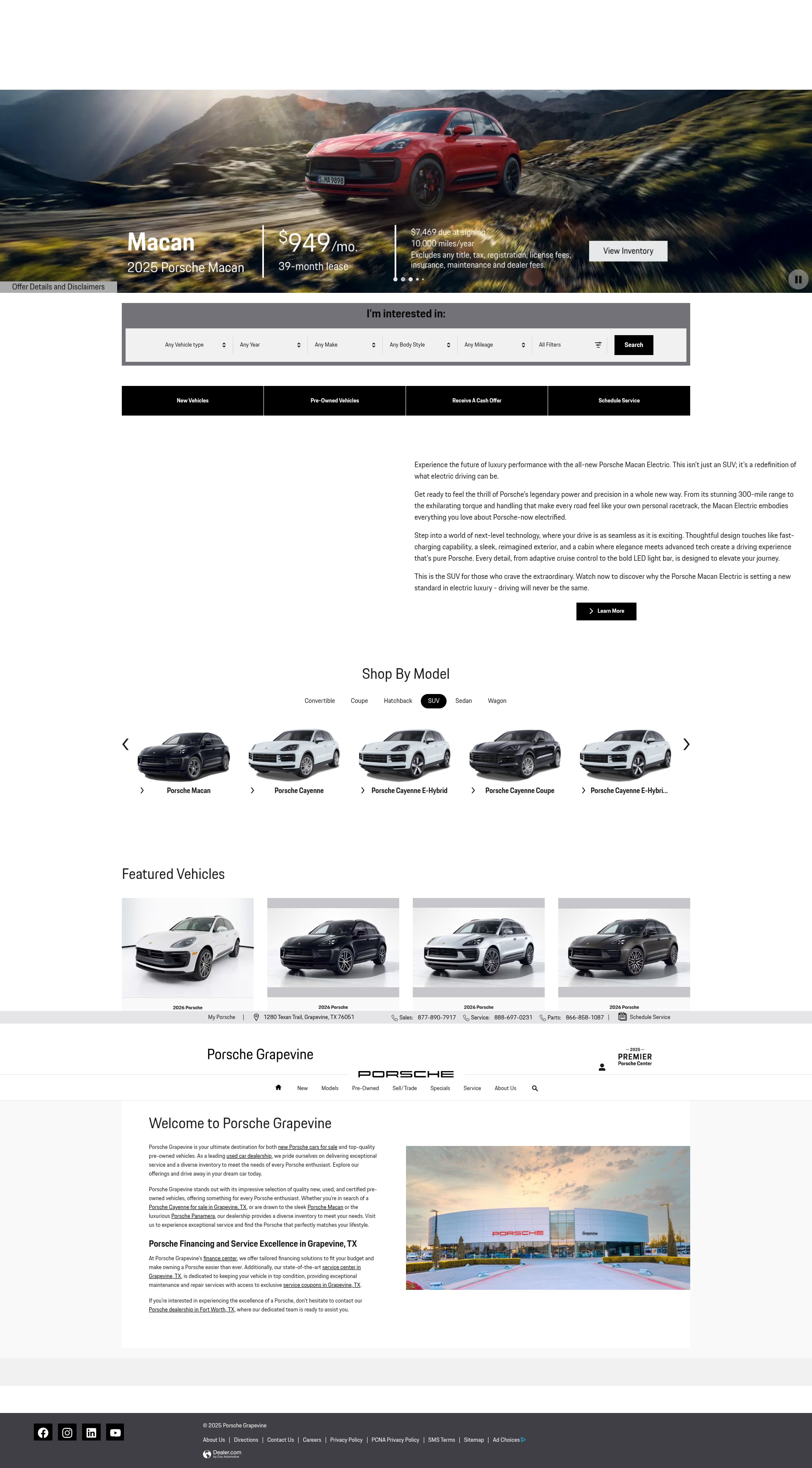 Screenshot of www.porschegrapevine.com