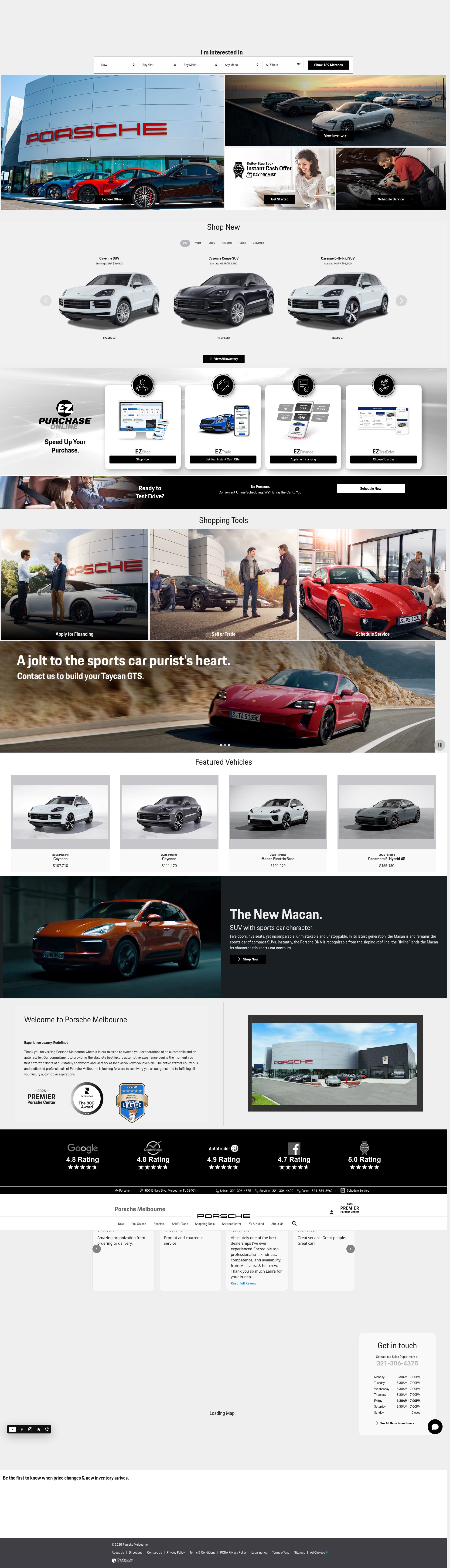 Screenshot of www.porschemelbourne.com