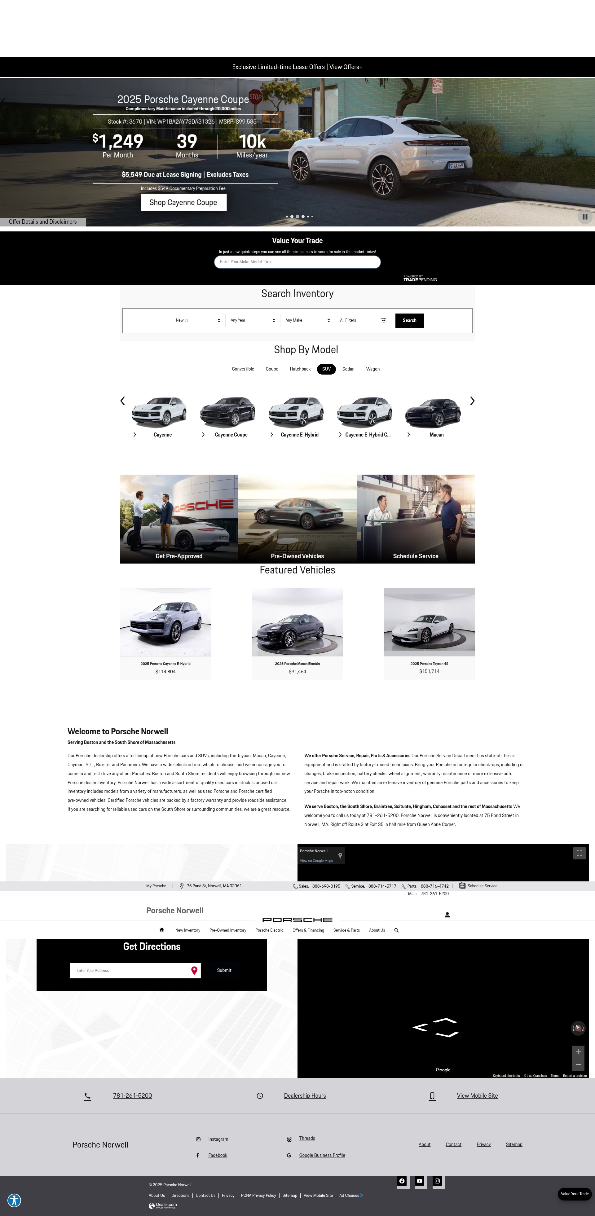 Screenshot of www.porschenorwell.com