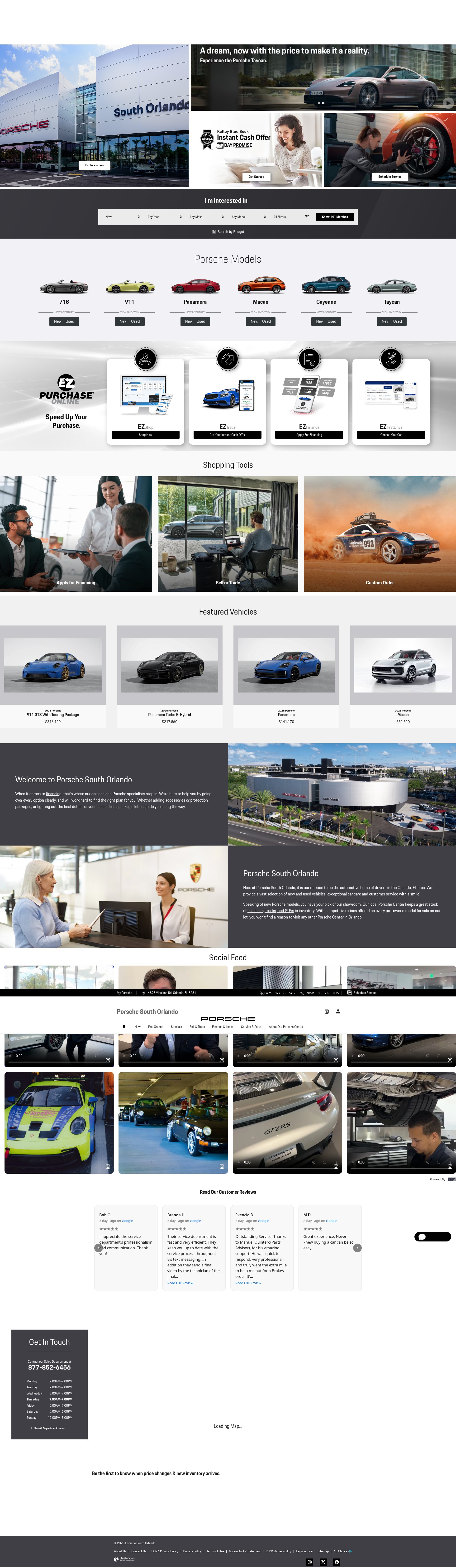 Screenshot of www.porschesouthorlando.com