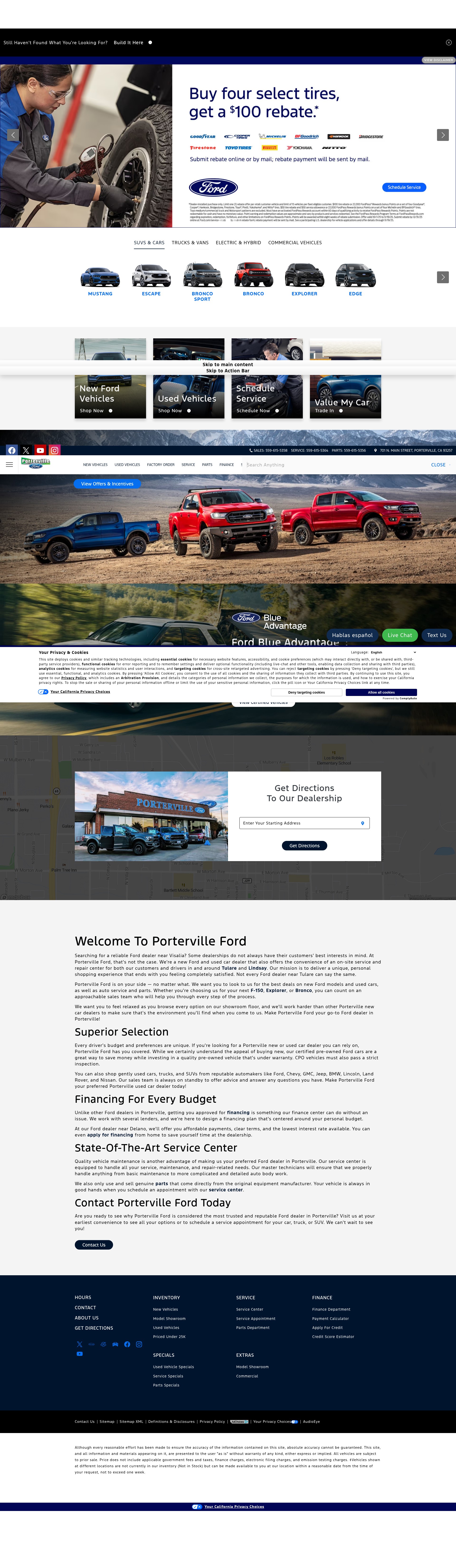 Screenshot of www.portervilleford.net