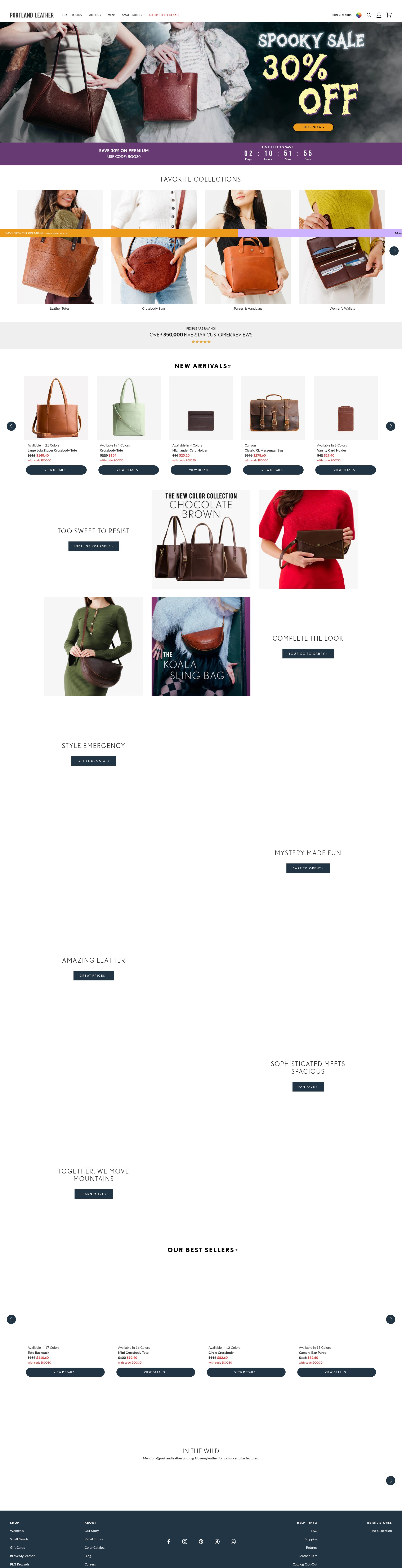 Screenshot of www.portlandleathergoods.com