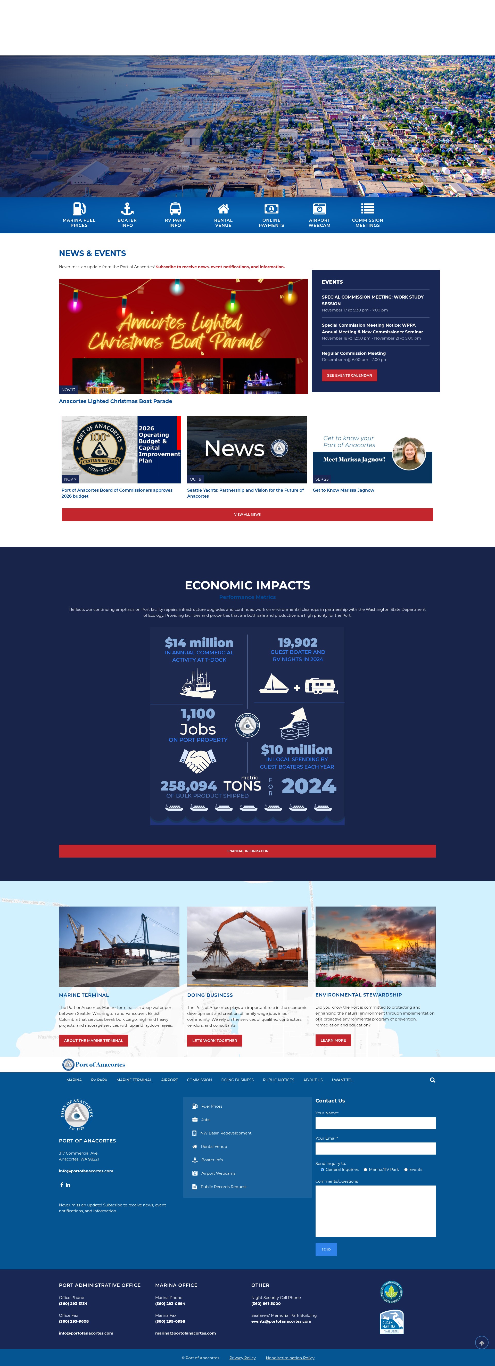 Screenshot of www.portofanacortes.com