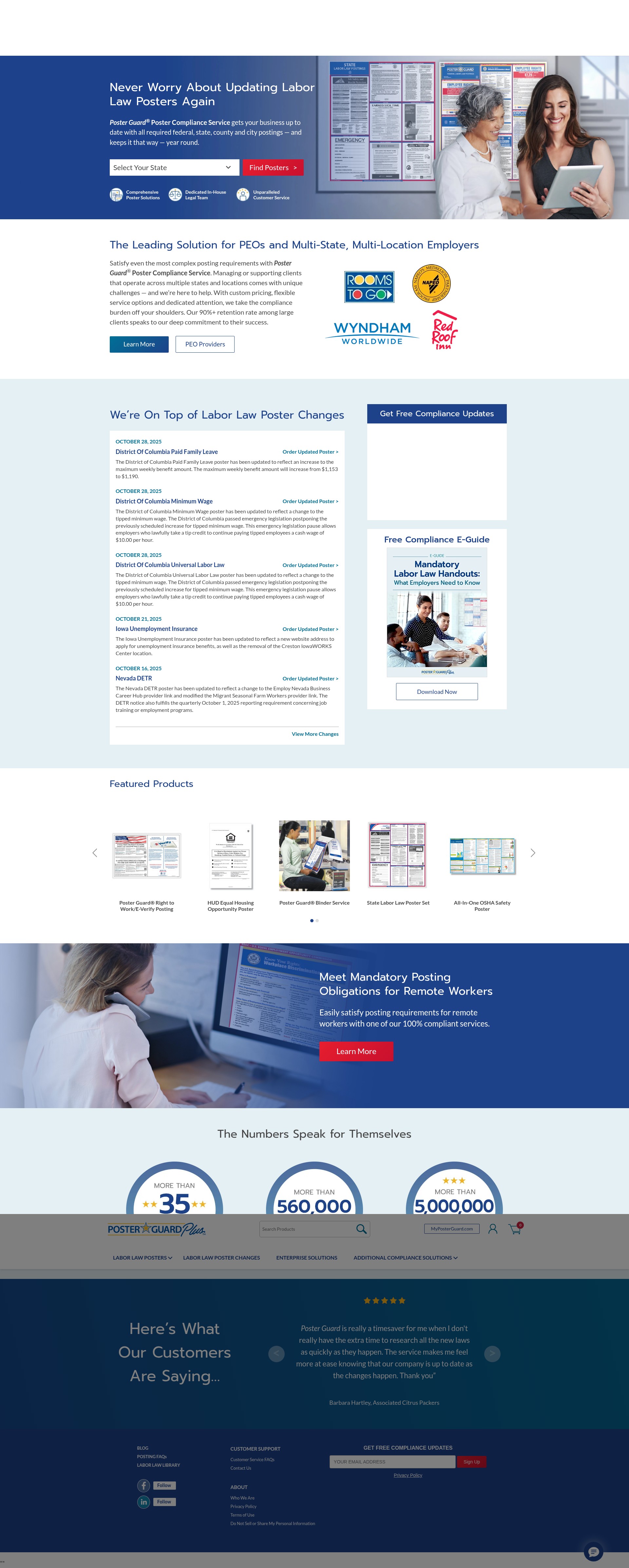 Screenshot of www.posterguard.com