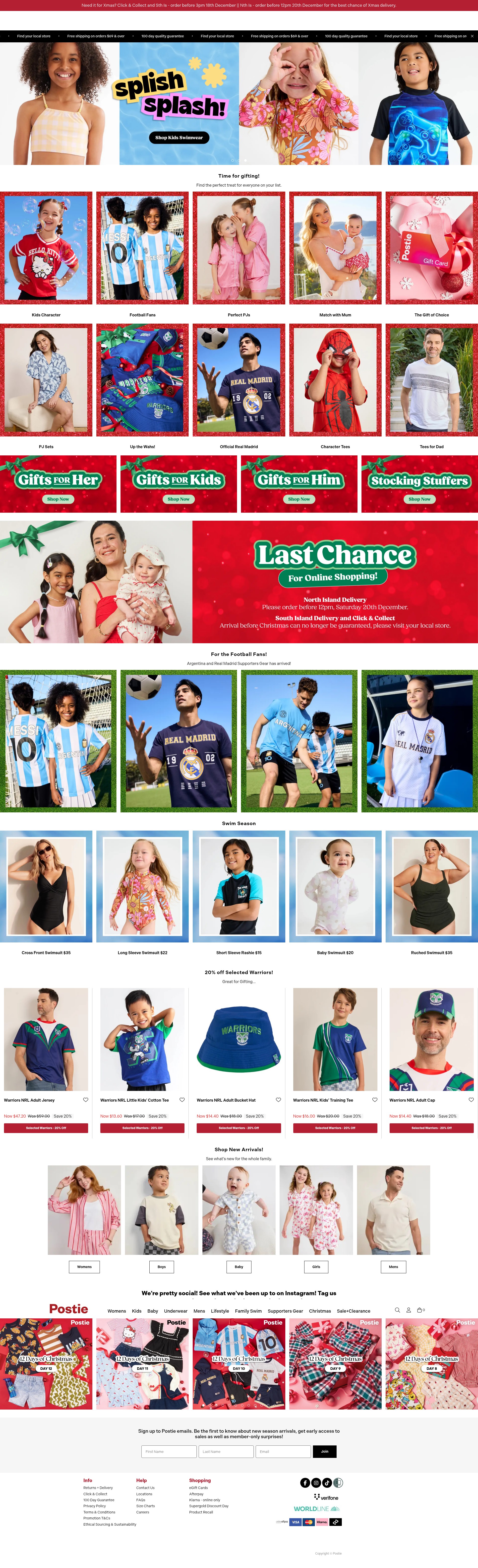 Screenshot of www.postie.co.nz