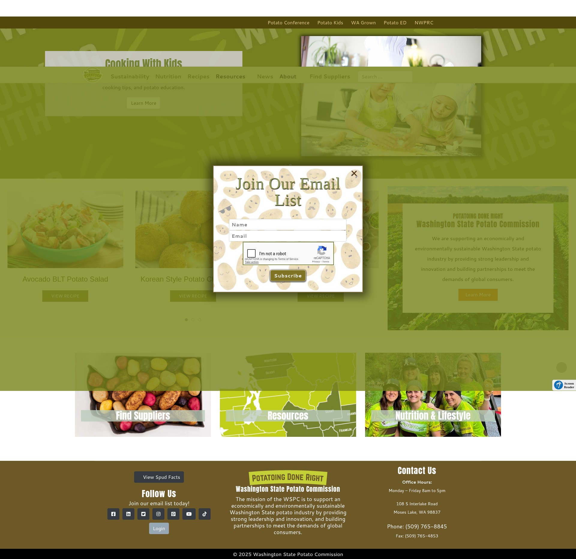 Screenshot of www.potatoes.com