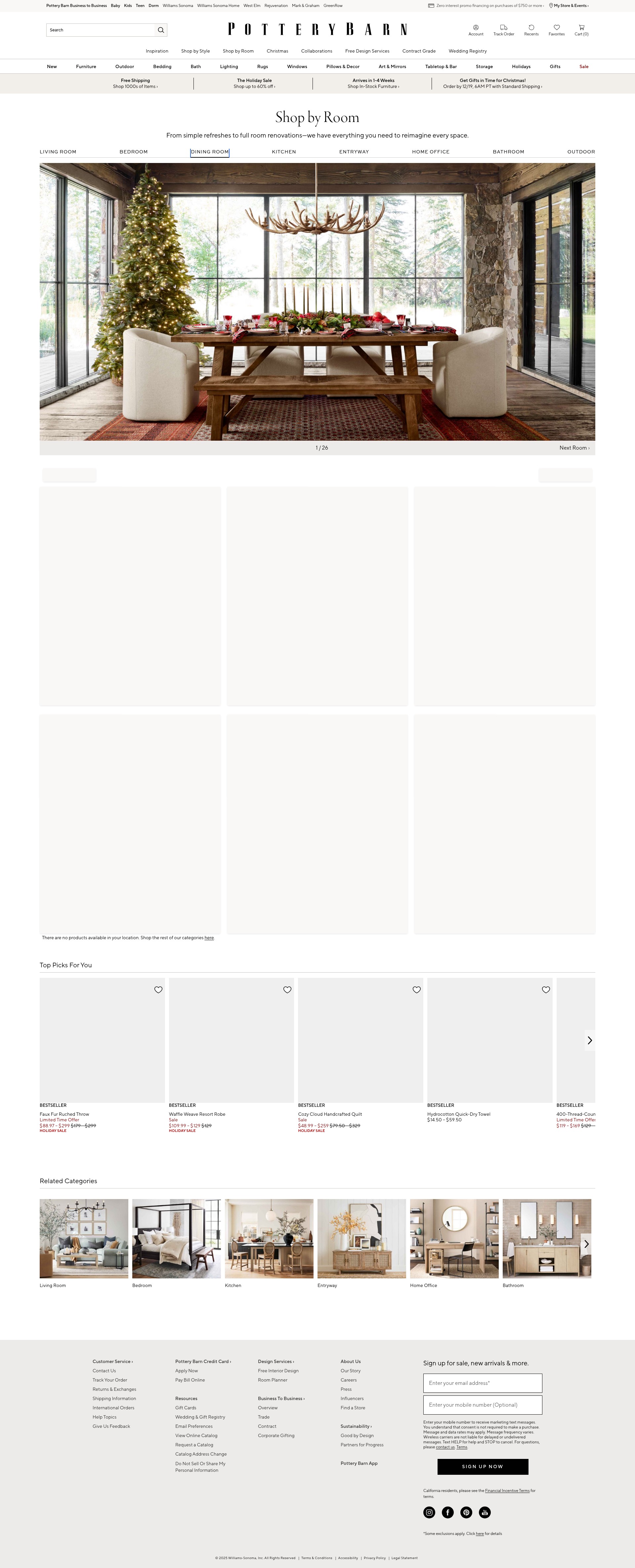 Screenshot of www.potterybarn.com