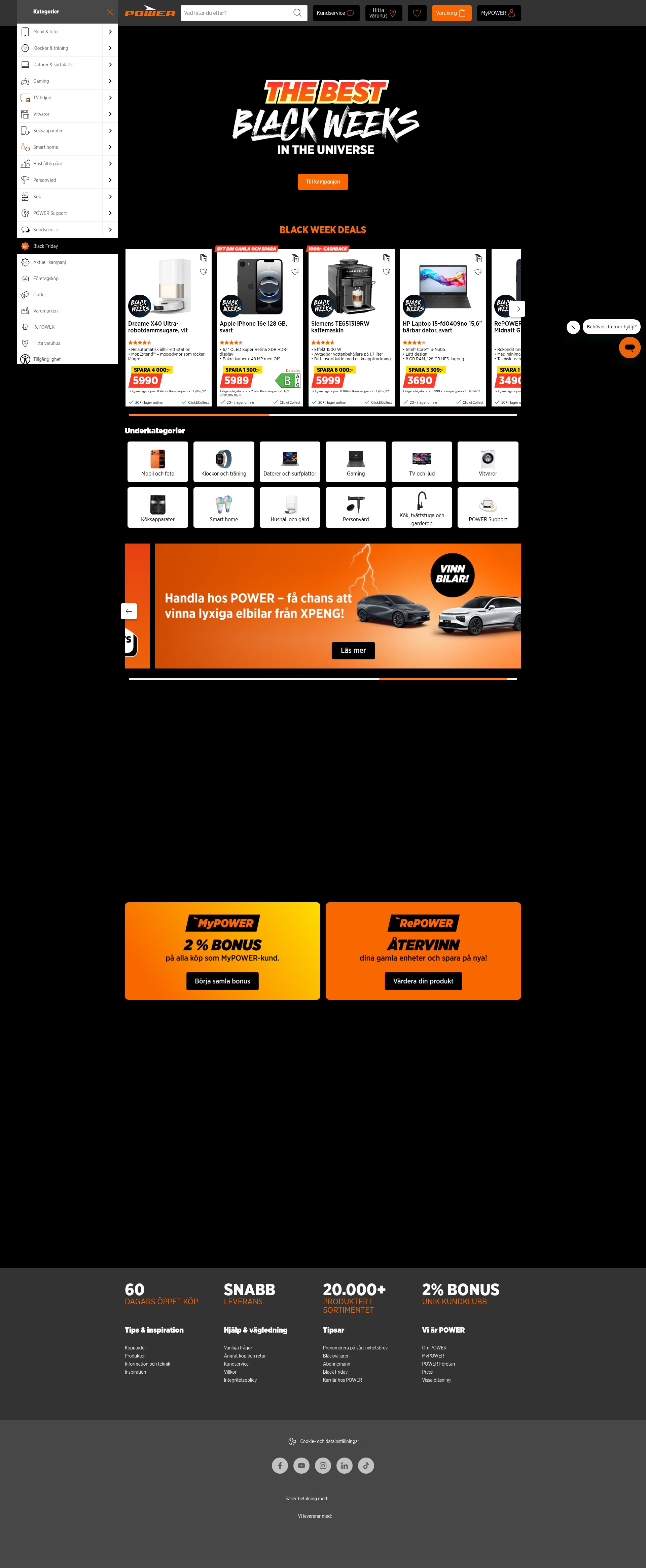 Screenshot of www.power.se