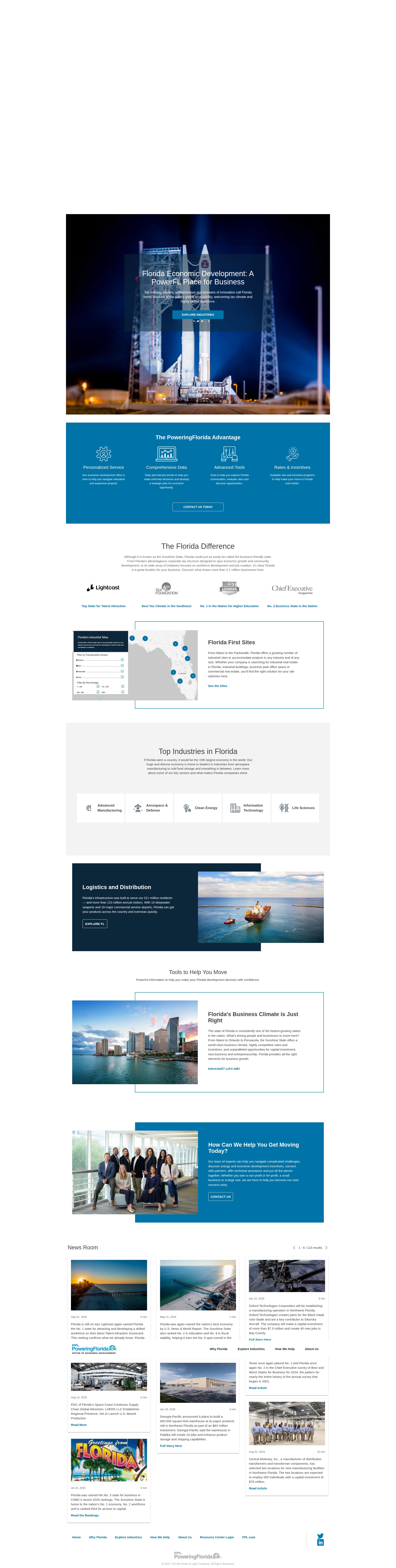 Screenshot of www.poweringflorida.com
