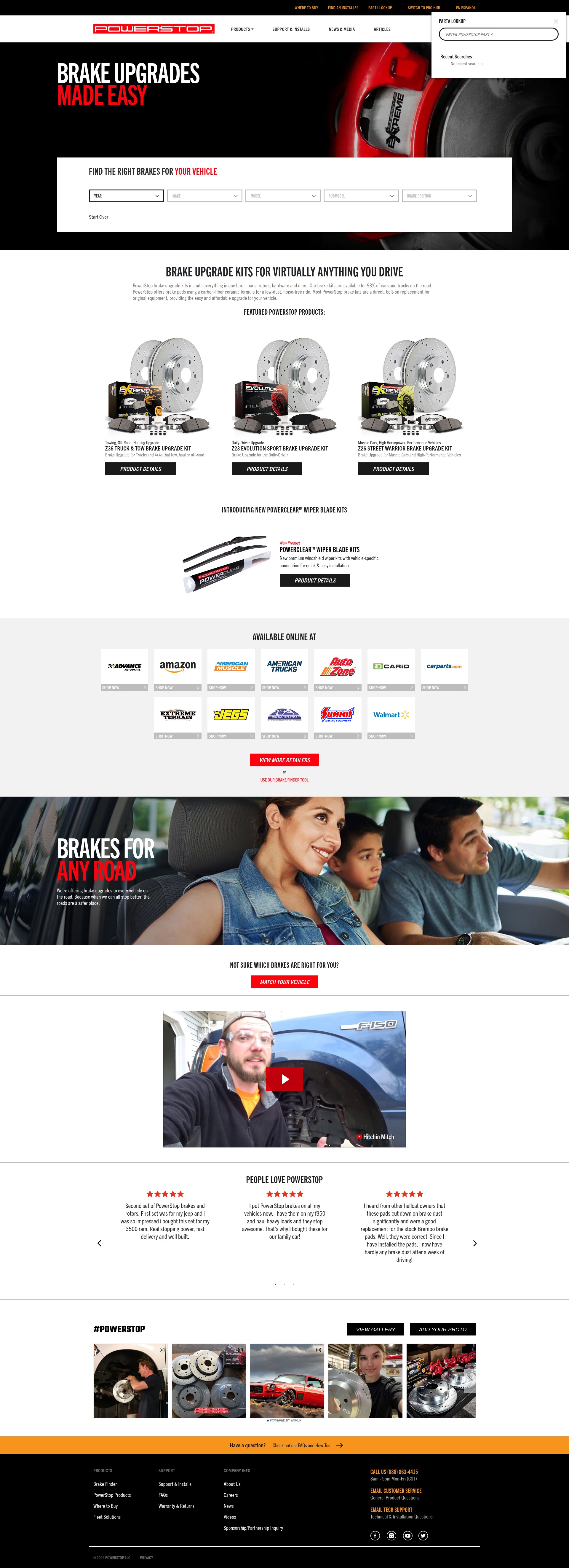 Screenshot of www.powerstop.com
