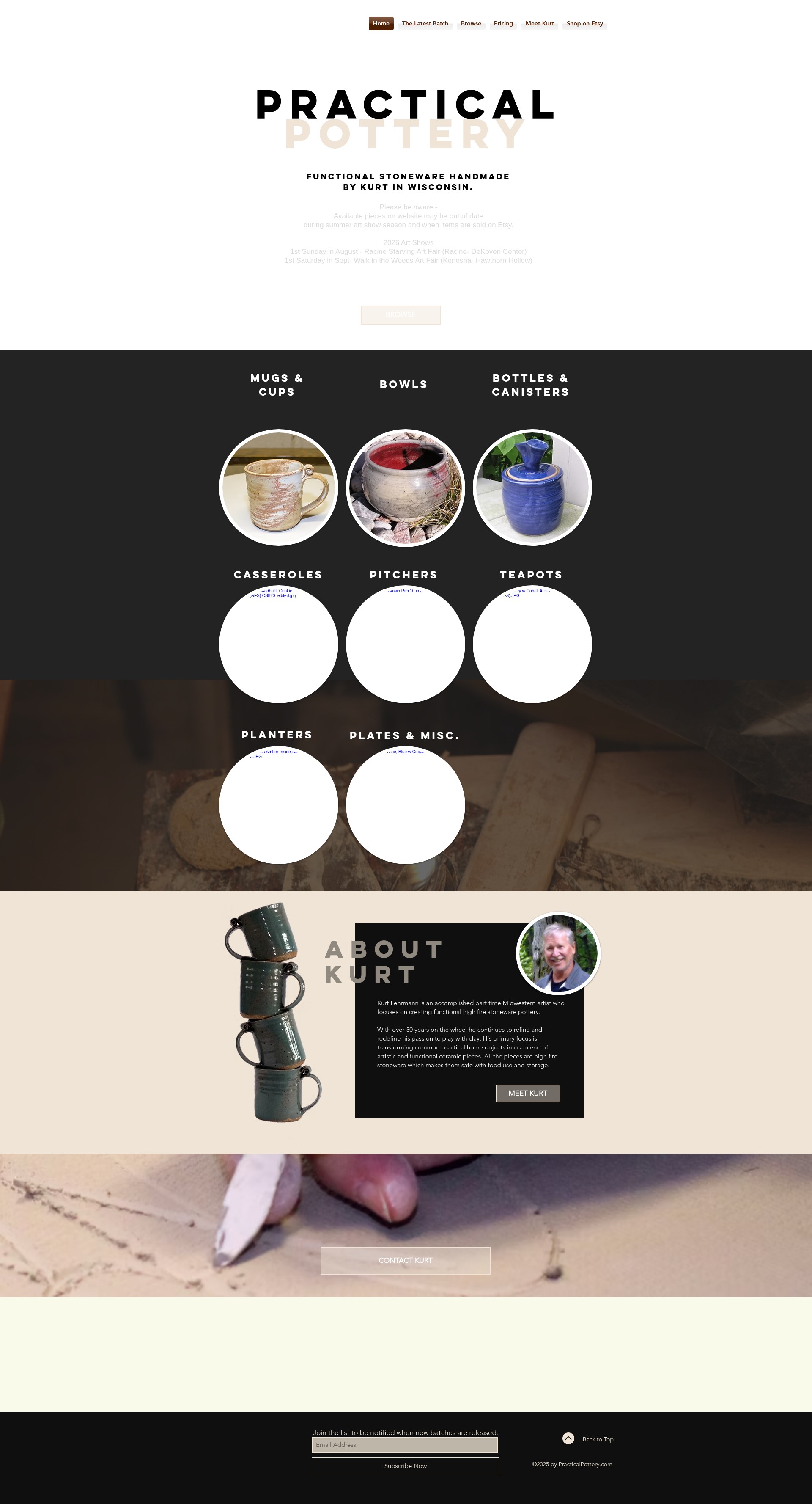 Screenshot of www.practicalpottery.com