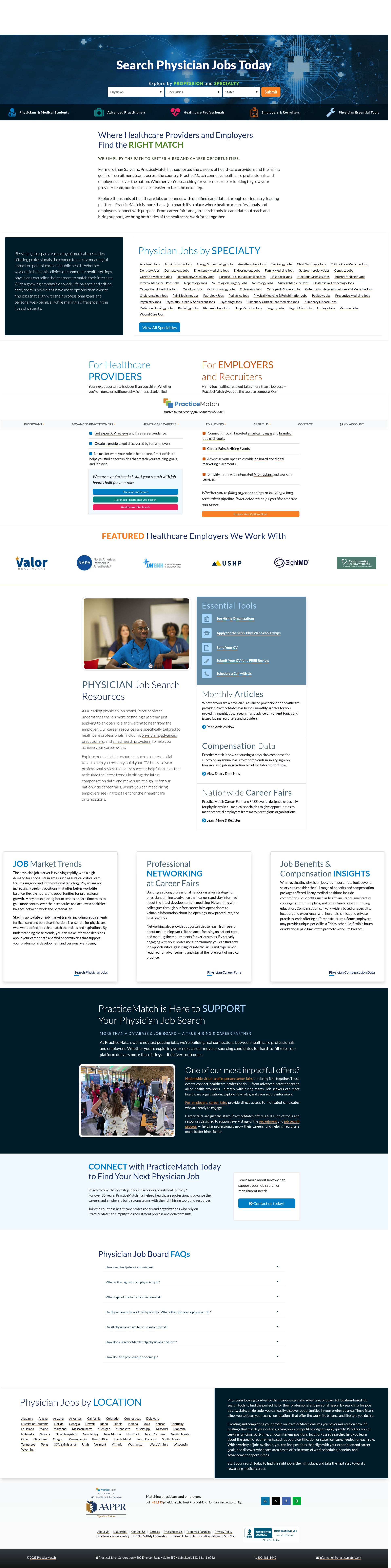 Screenshot of www.practicematch.com