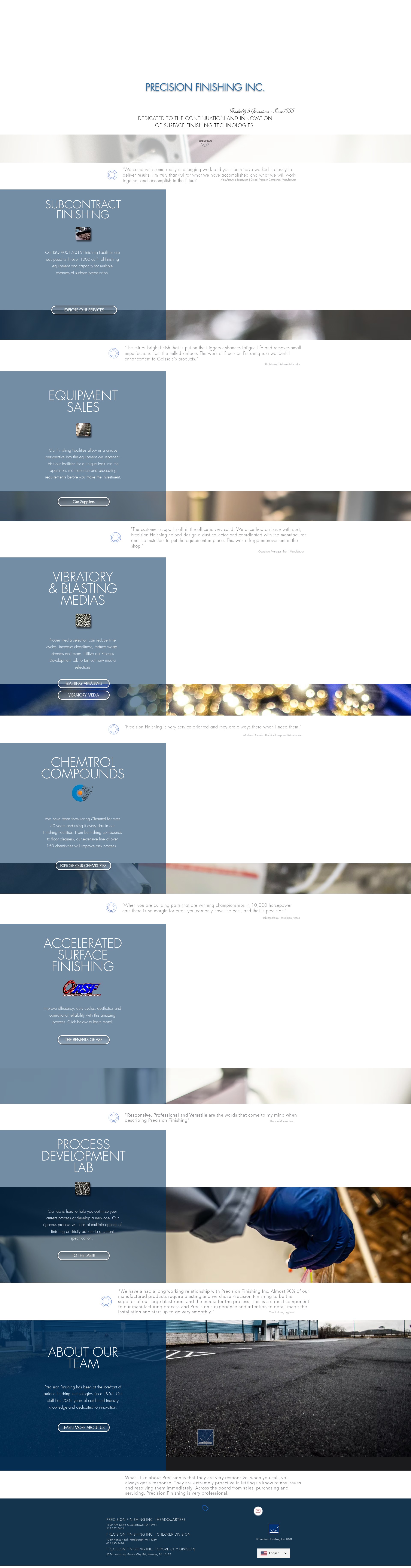Screenshot of www.precisionfinishingincpa.com