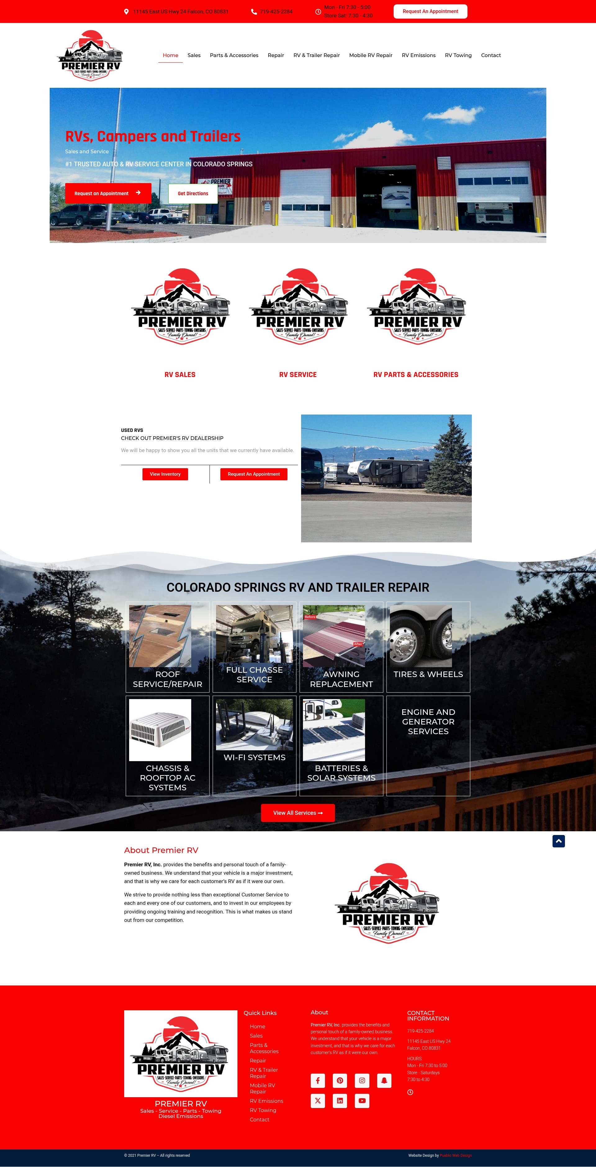 Screenshot of www.premierautoandrv.com