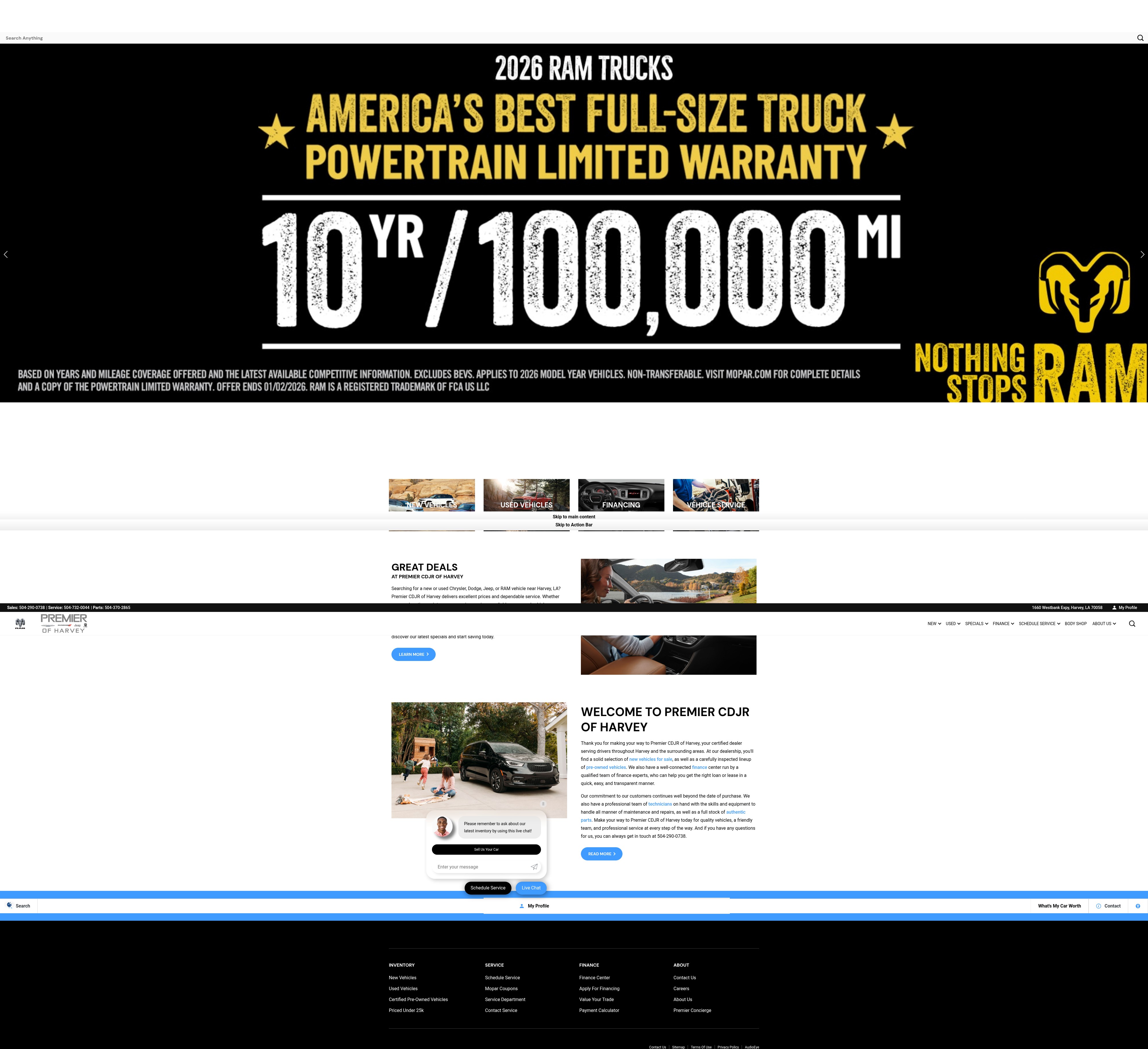 Screenshot of www.premiercdjrharvey.com