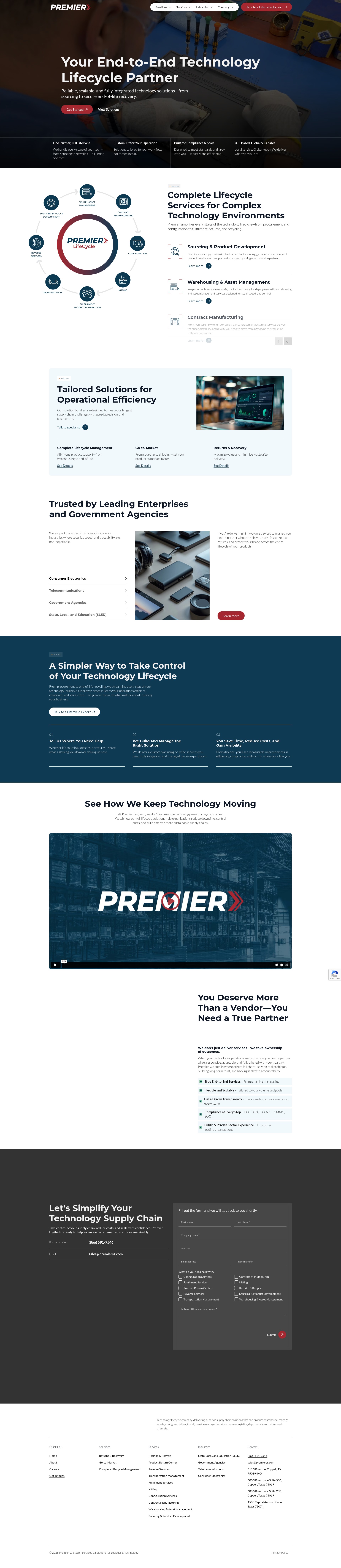 Screenshot of www.premierss.com