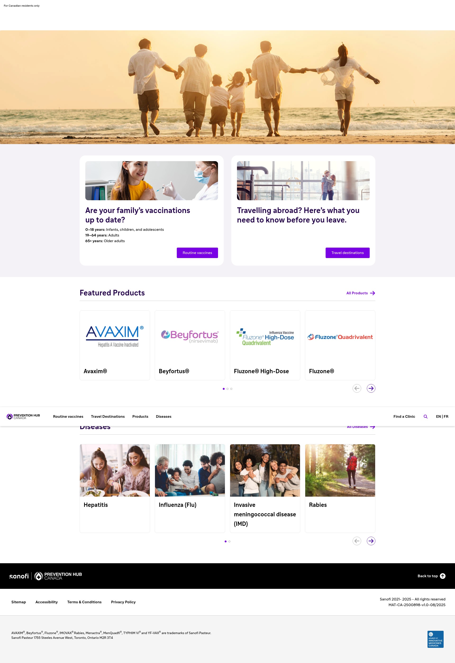 Screenshot of www.preventionhub.ca