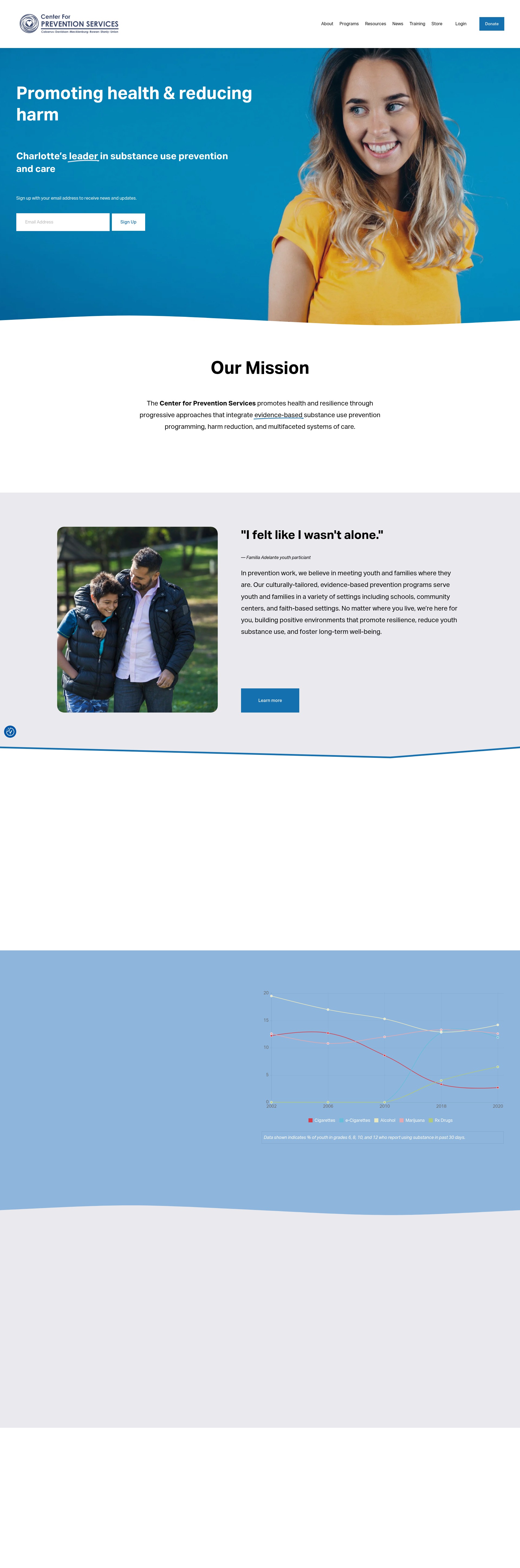 Screenshot of www.preventionservices.org