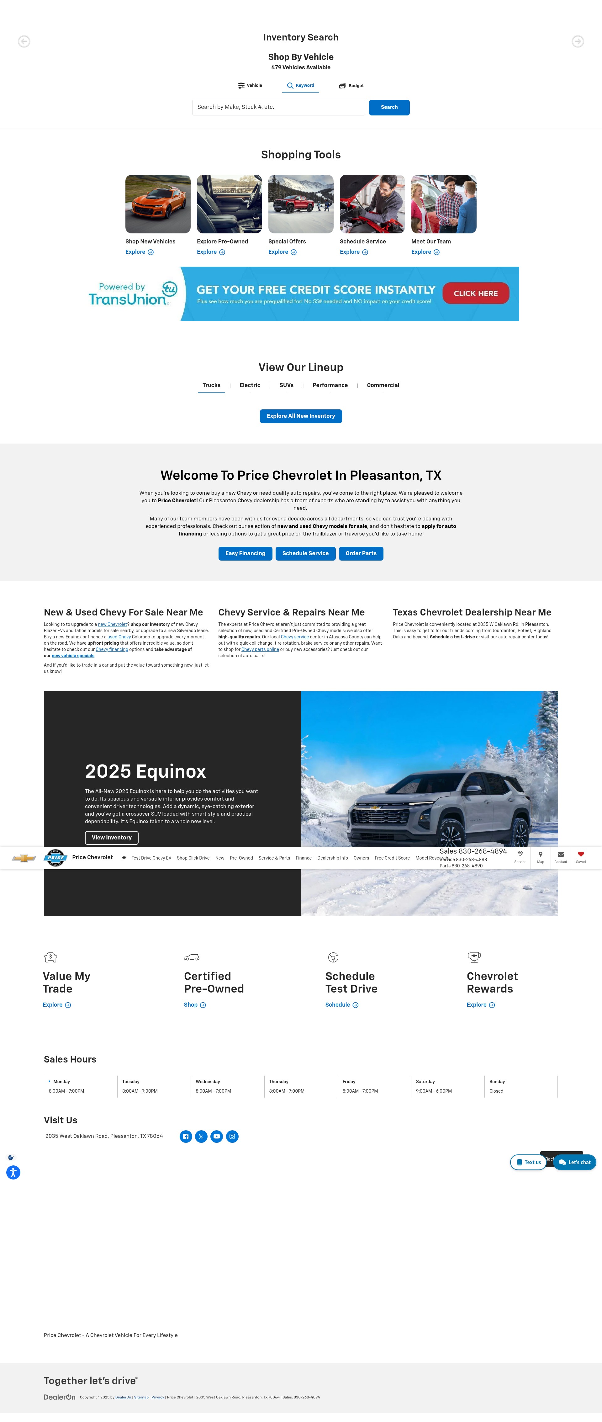 Screenshot of www.pricechevy.com