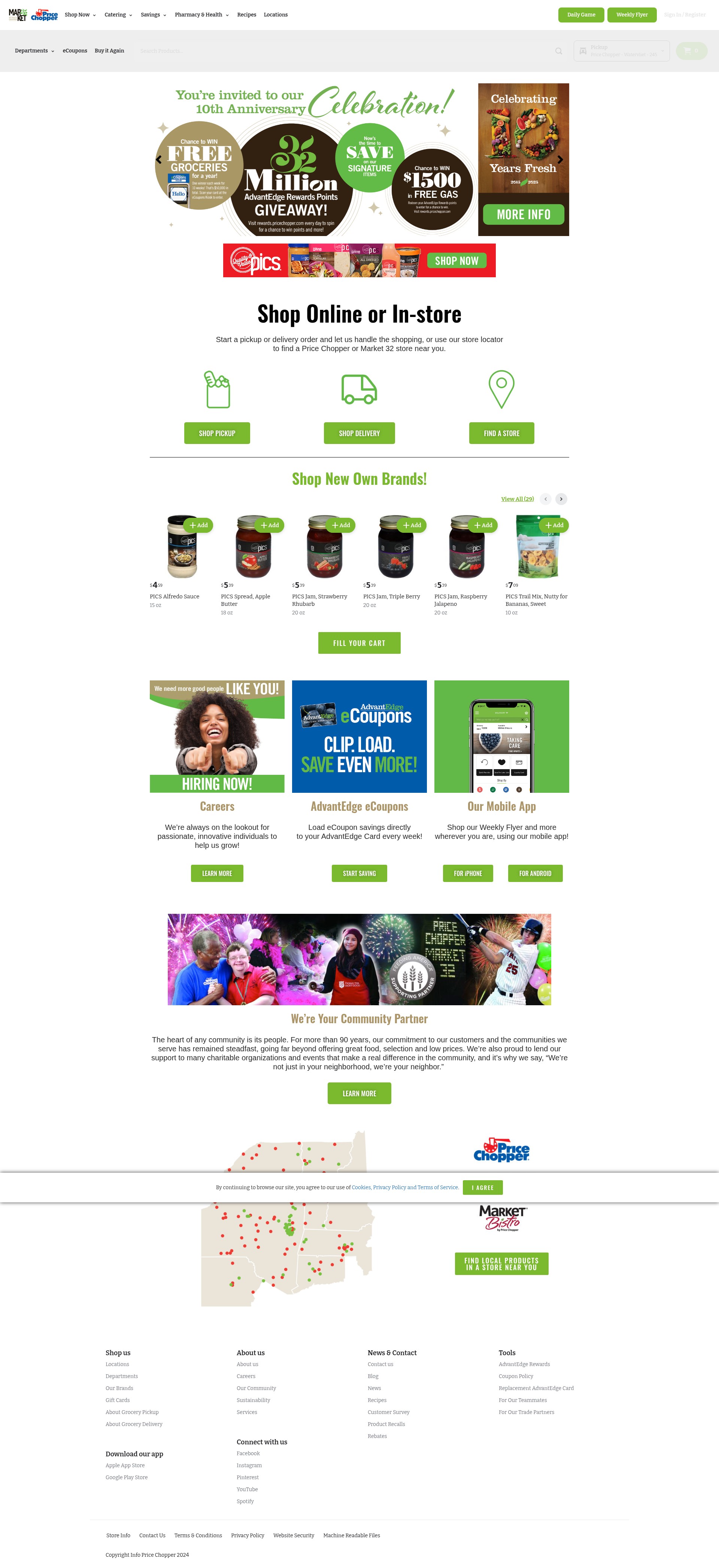 Screenshot of www.pricechopper.com