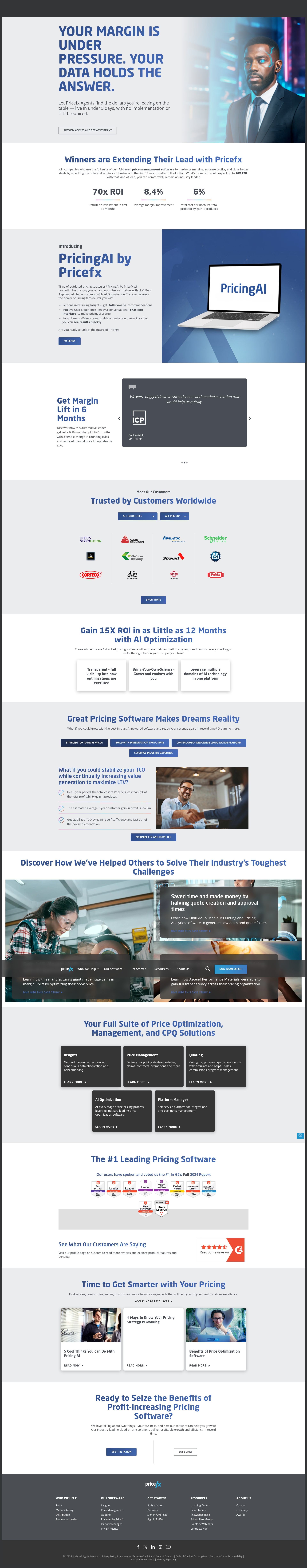 Screenshot of www.pricefx.com