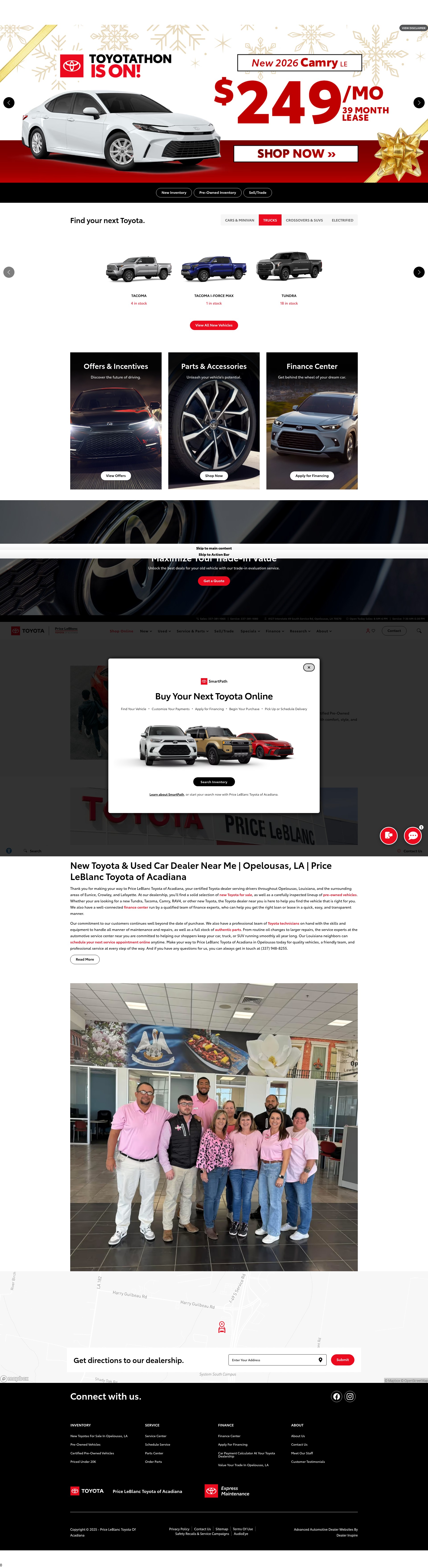 Screenshot of www.priceleblanctoyotaofacadiana.com