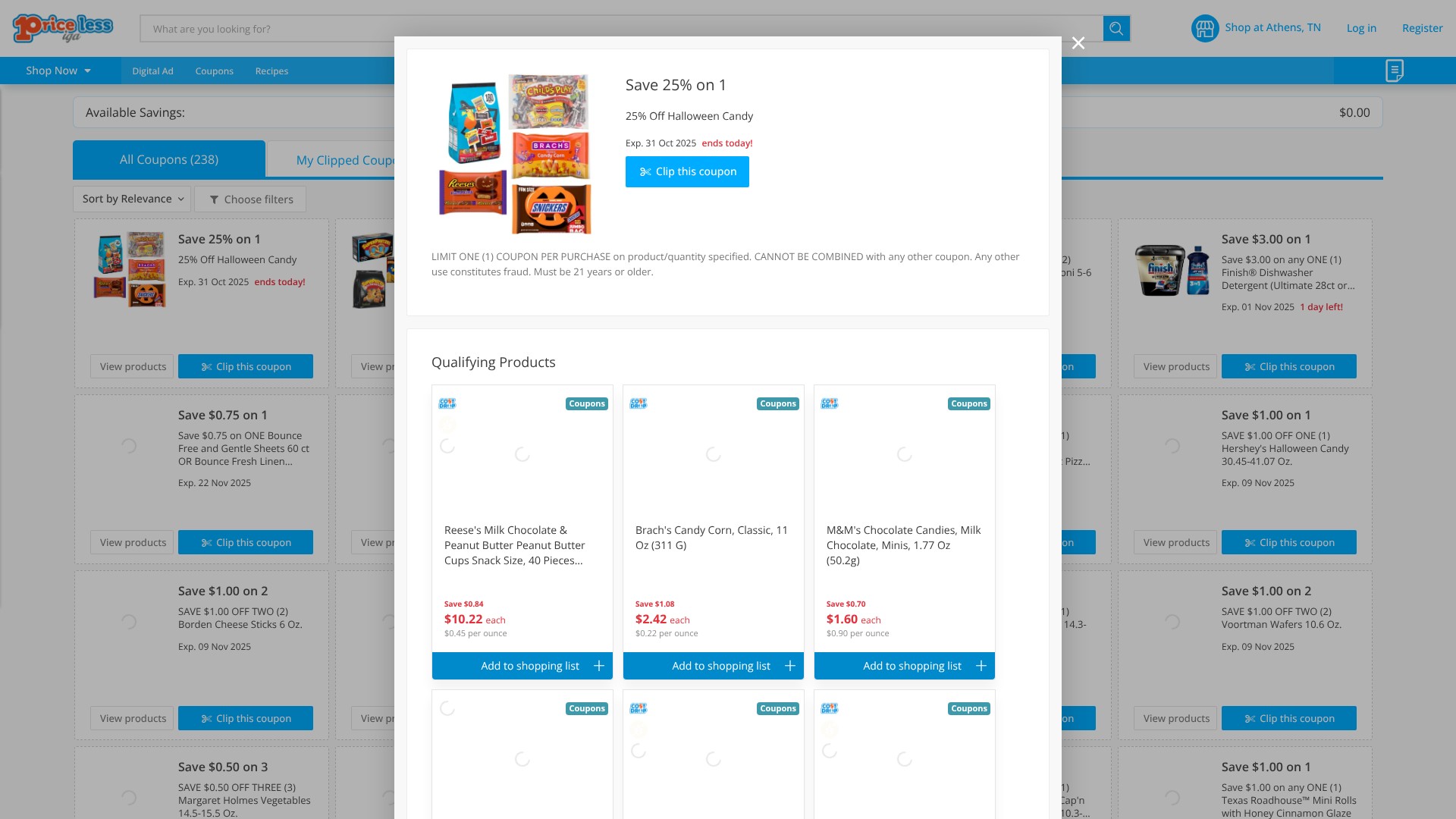 Screenshot of www.pricelessiga.com