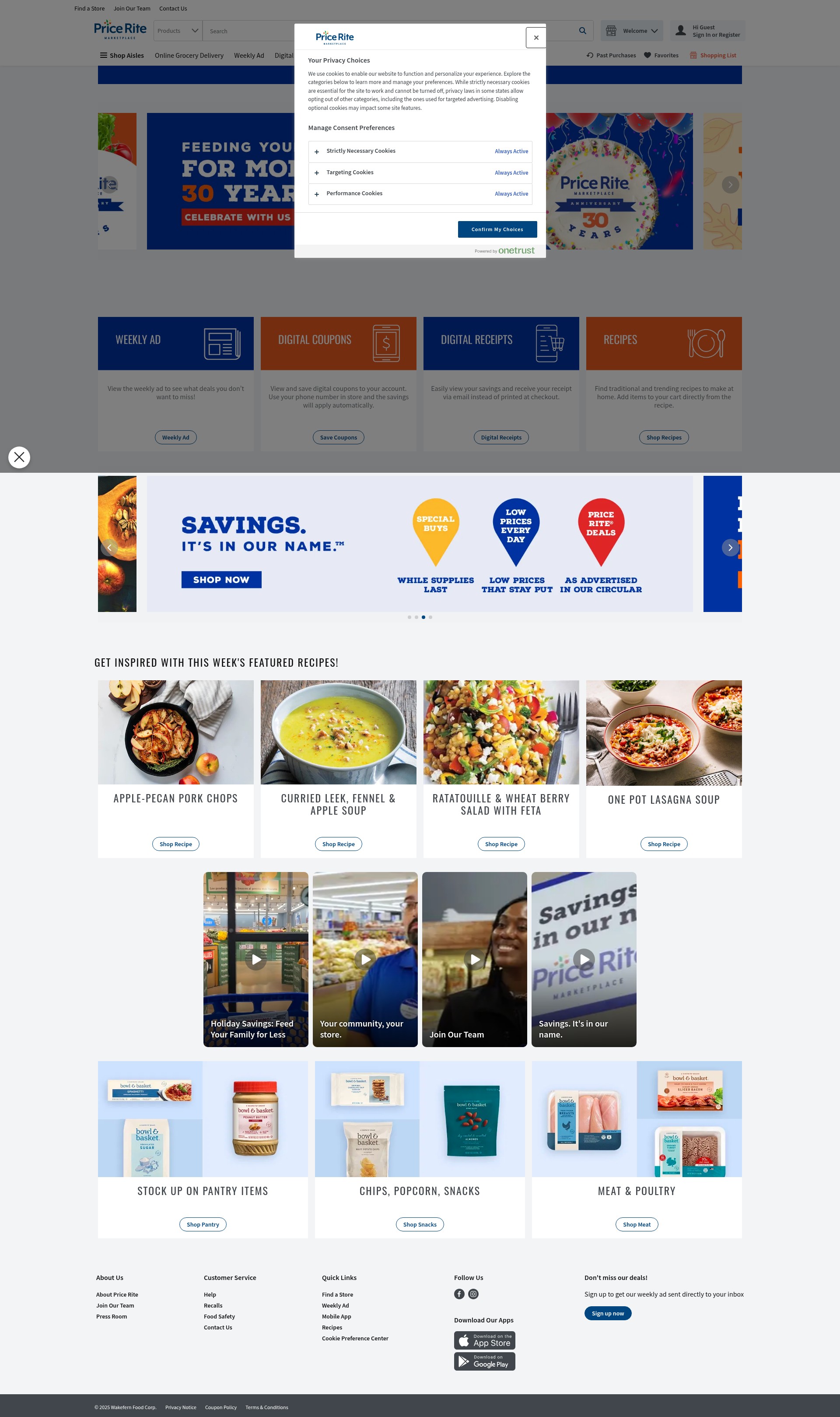 Screenshot of www.priceritemarketplace.com