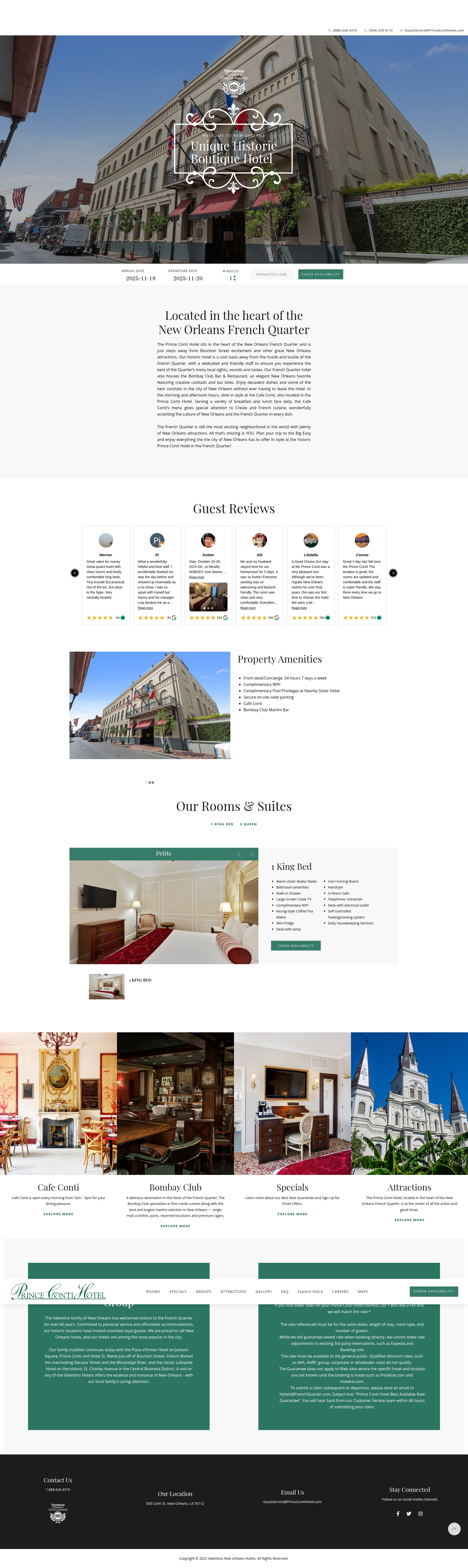 Screenshot of www.princecontihotel.com