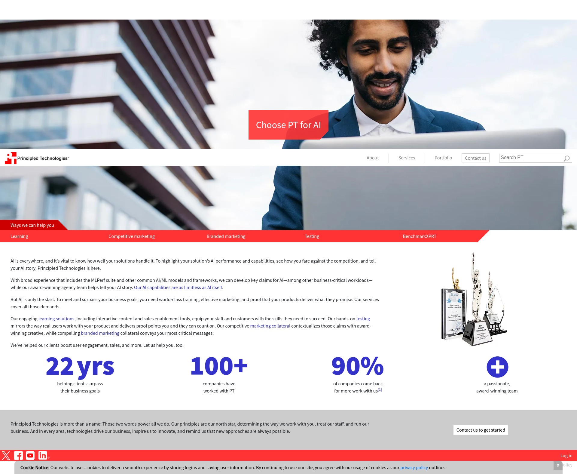 Screenshot of www.principledtechnologies.com