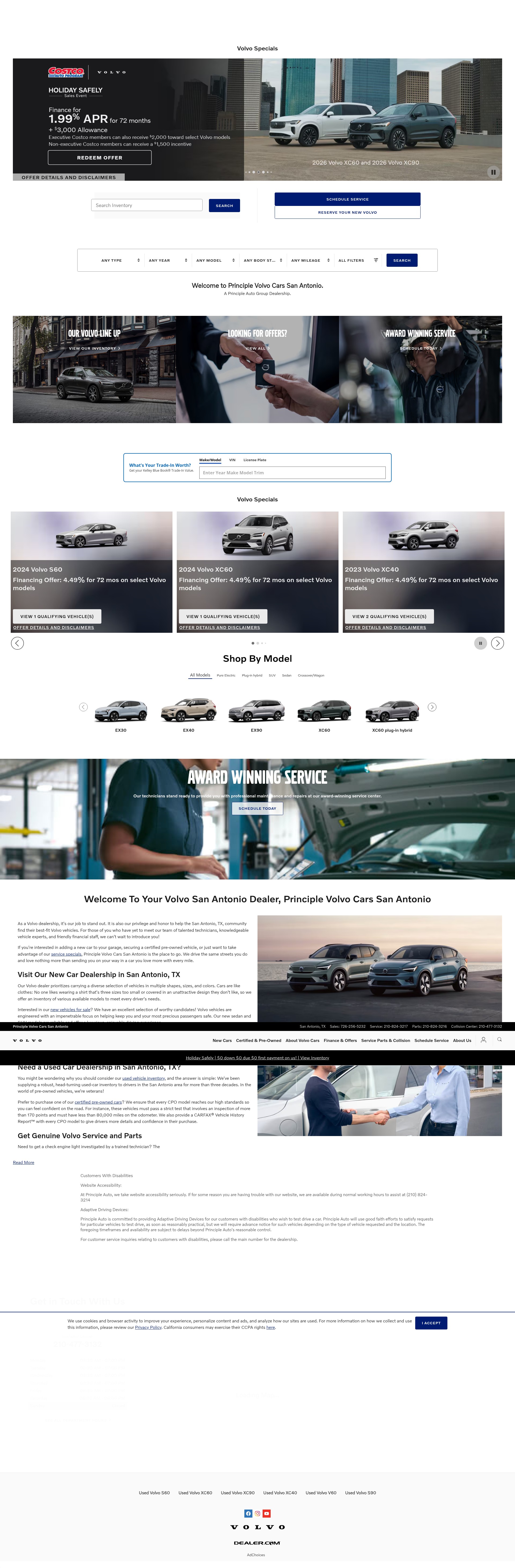 Screenshot of www.principlevolvocarssanantonio.com