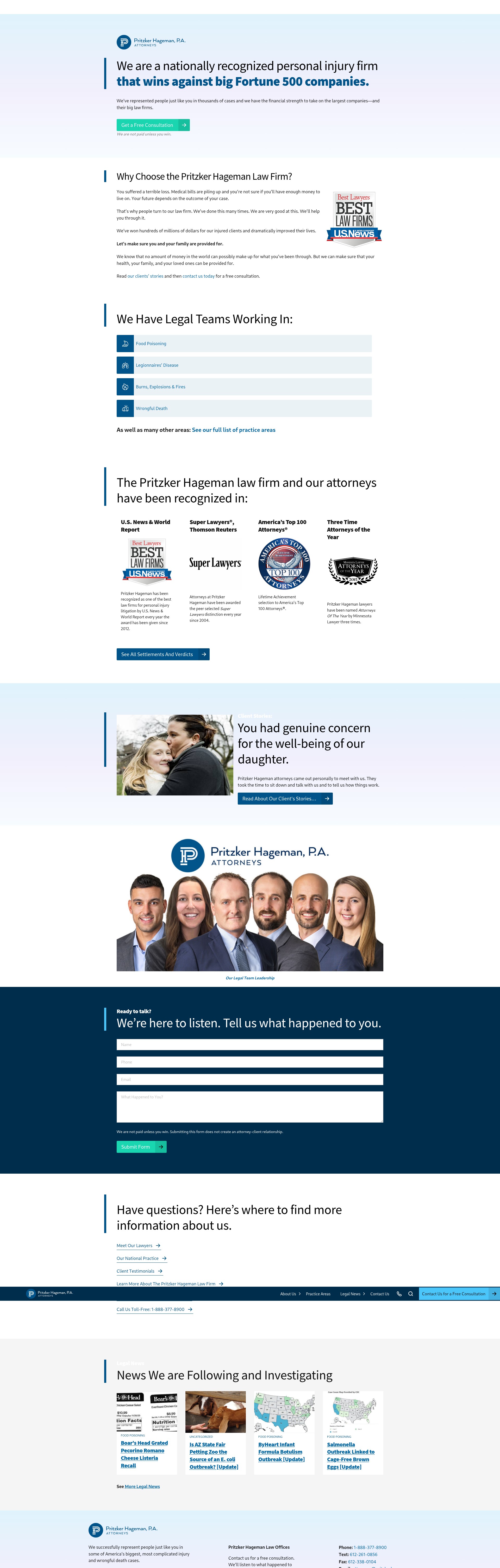 Screenshot of www.pritzkerlaw.com