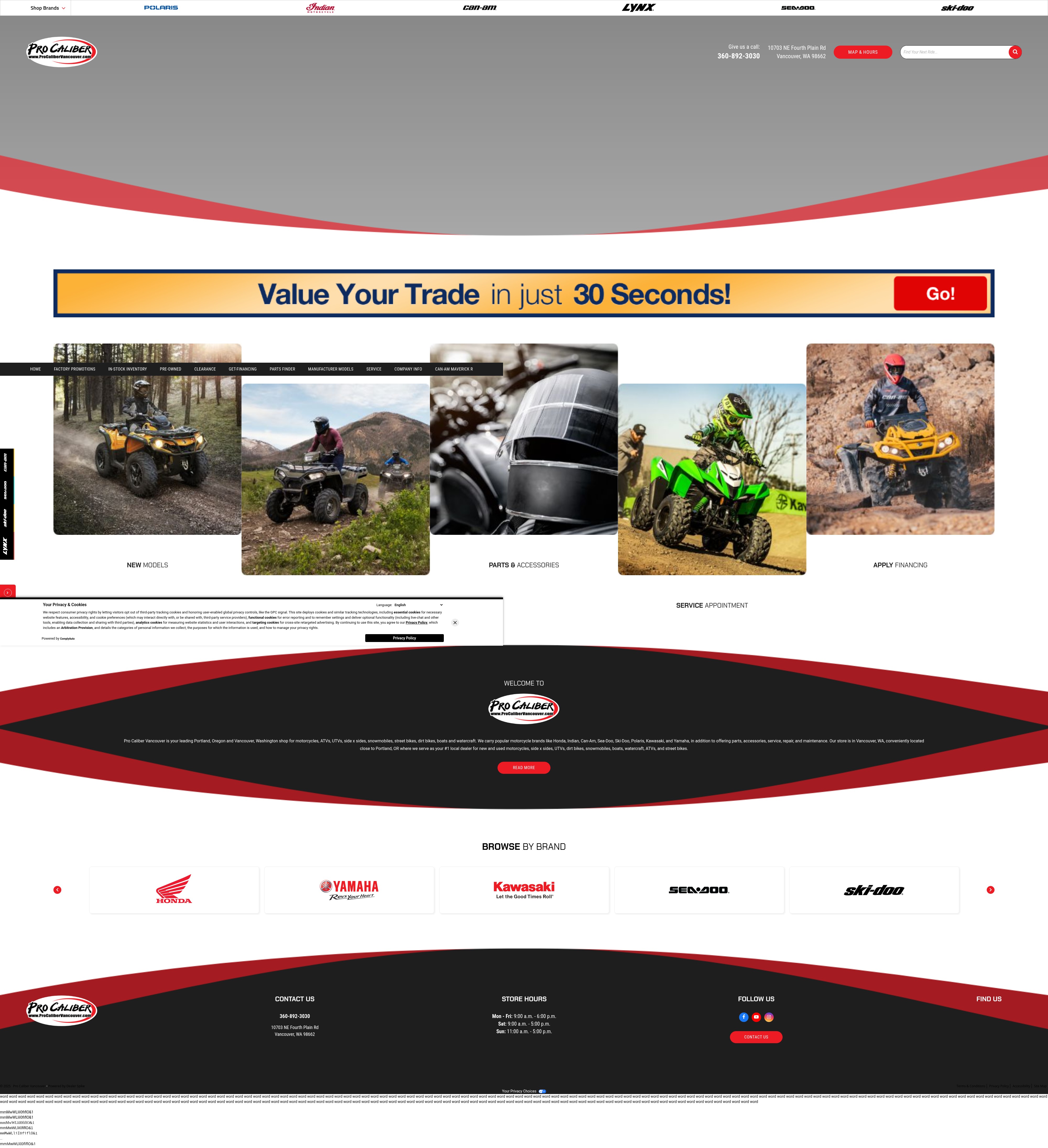 Screenshot of www.procalibervancouver.com