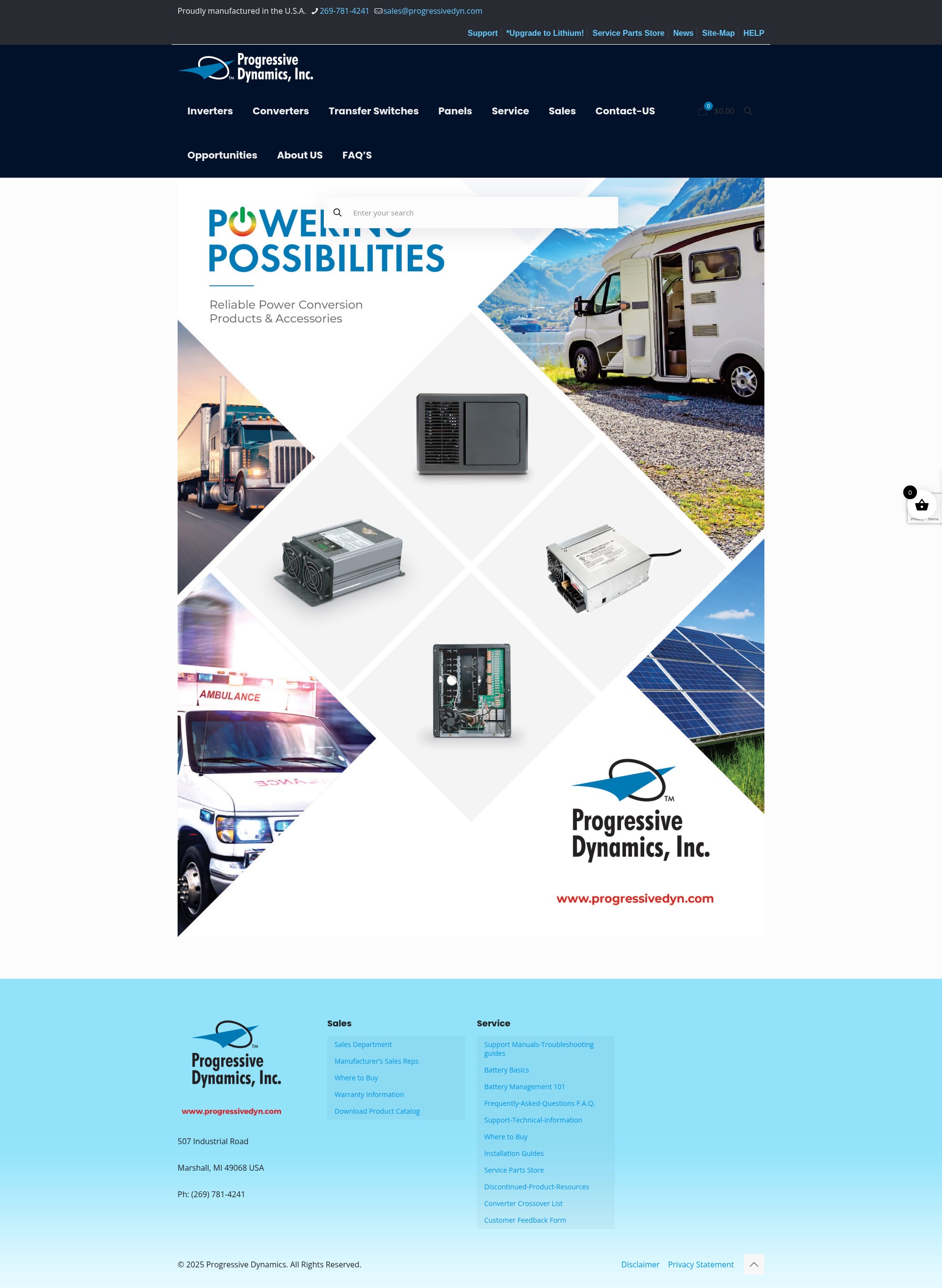 Screenshot of www.progressivedyn.com