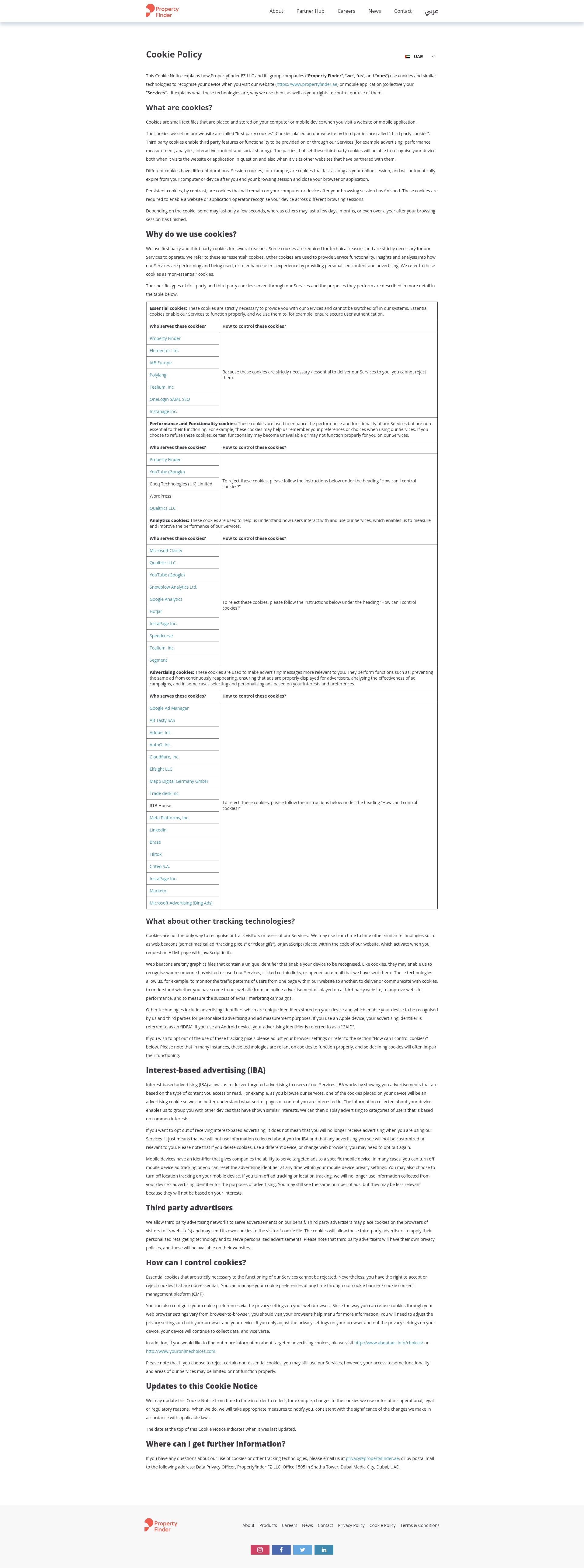 Screenshot of www.propertyfinder.ae