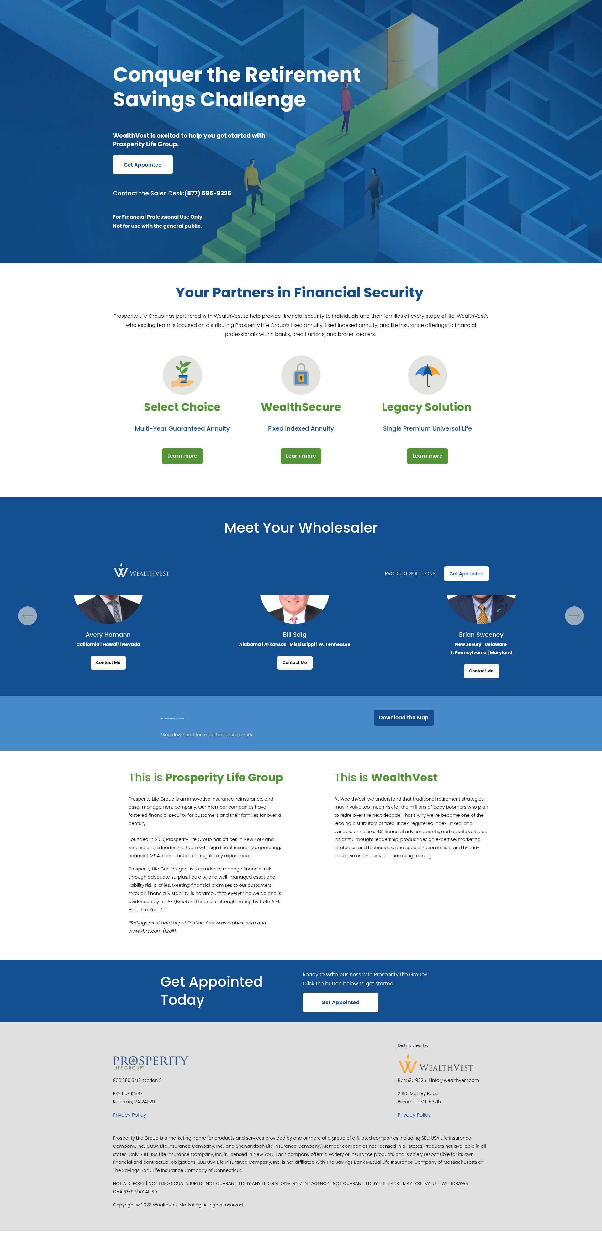 Screenshot of www.prosperitylifesales.com