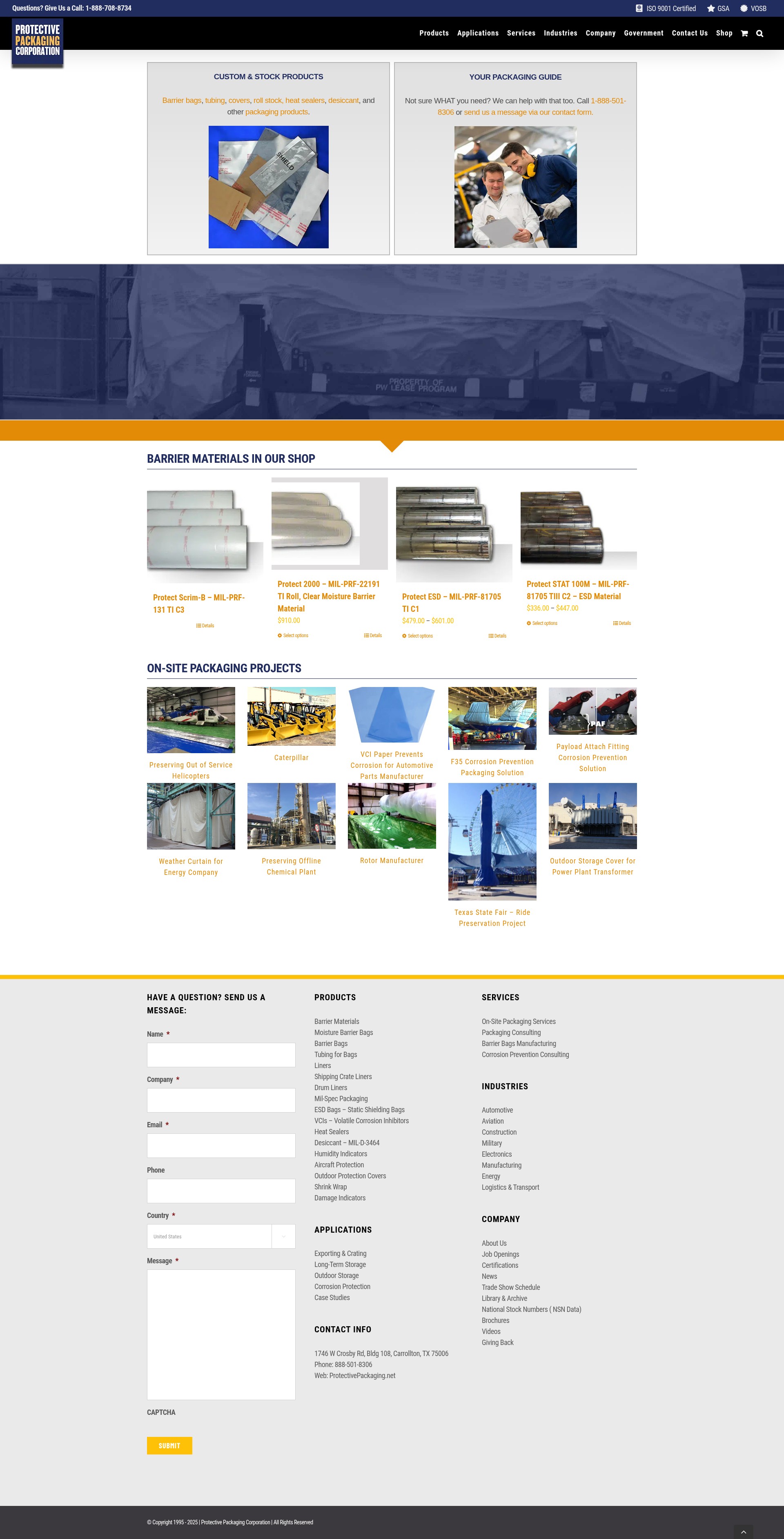 Screenshot of www.protectivepackaging.net