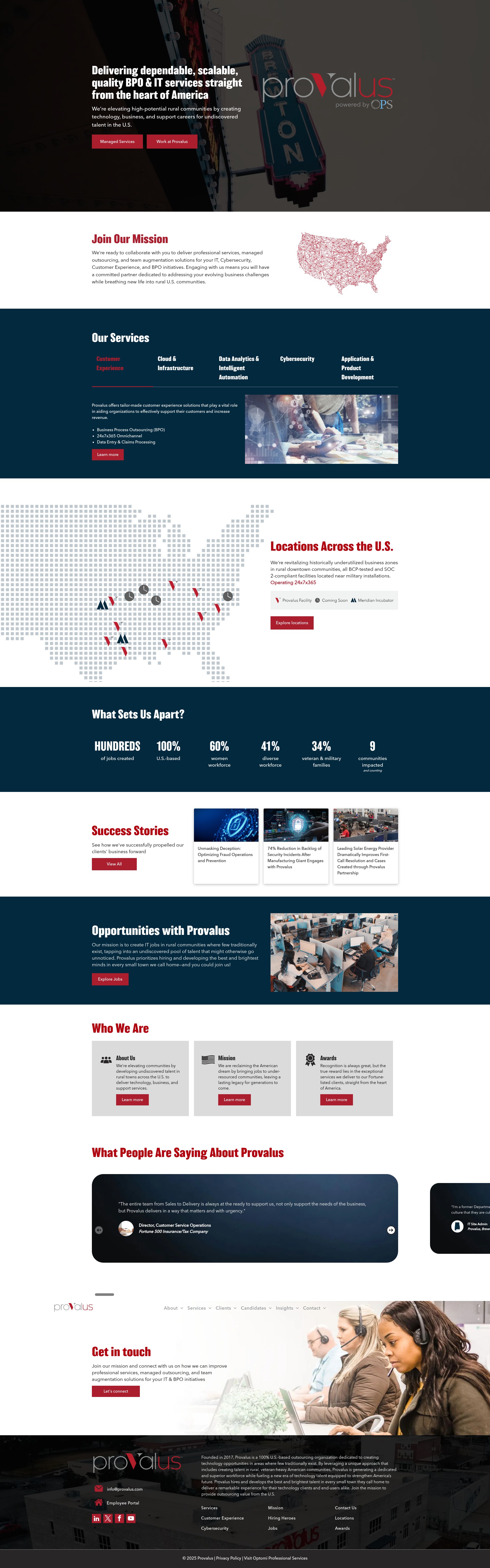 Screenshot of www.provalus.com