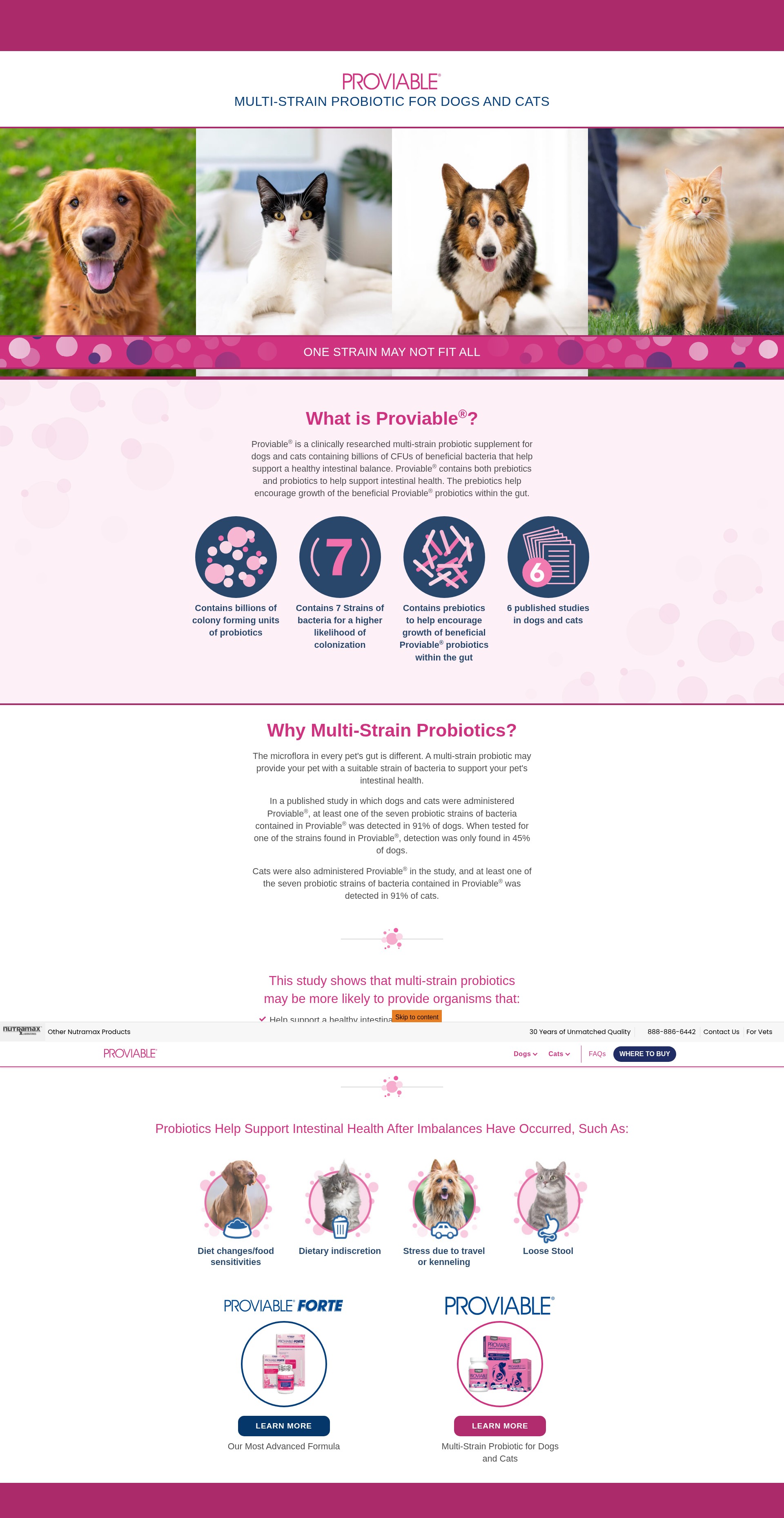 Screenshot of www.proviable.com