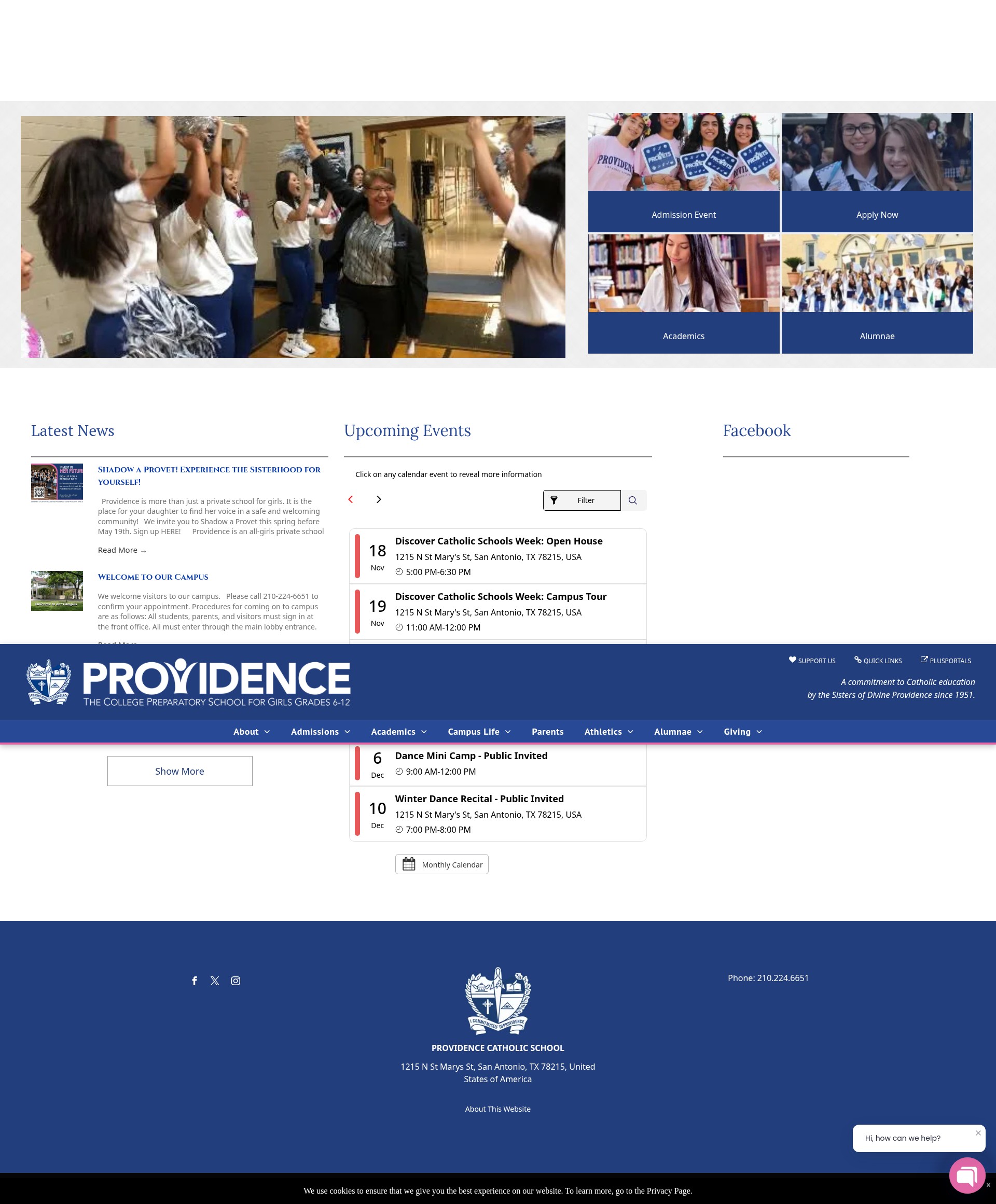 Screenshot of www.providencecatholicschool.net