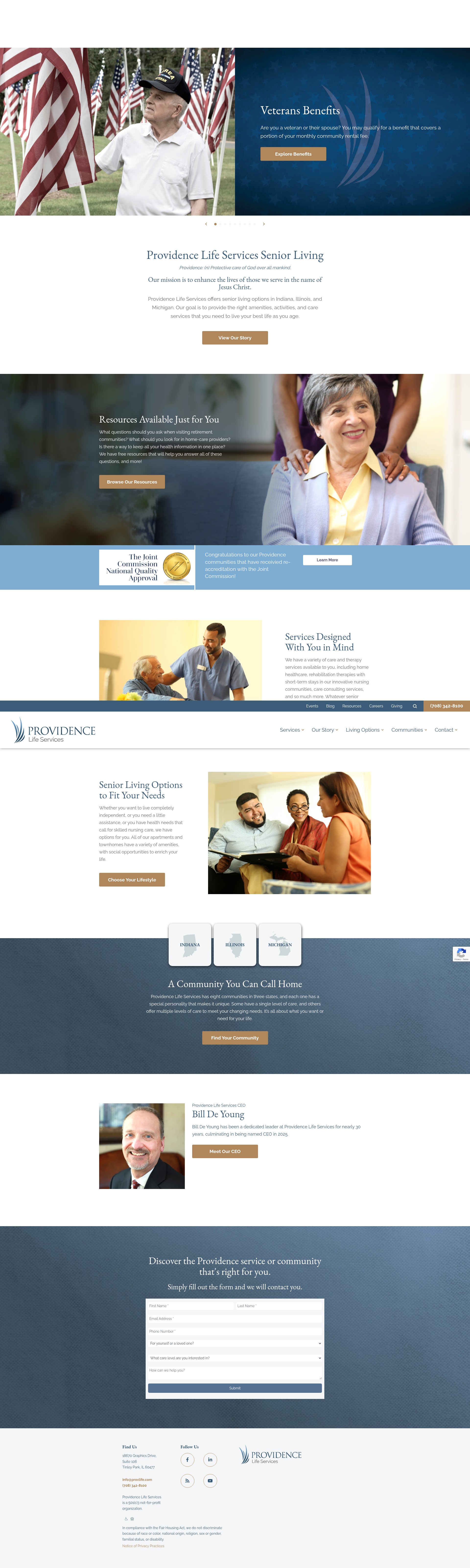Screenshot of www.providencelifeservices.com