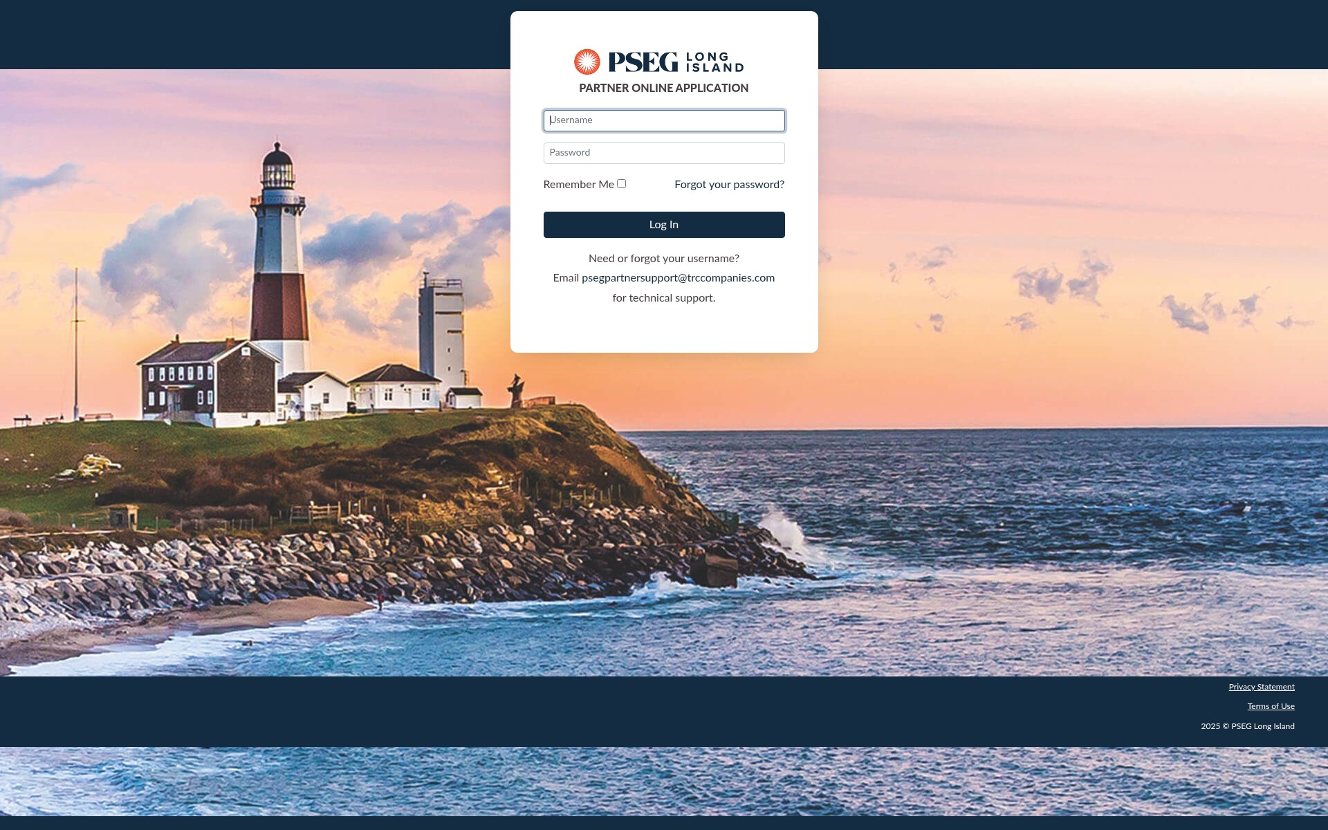 Screenshot of www.pseglinyportal.com